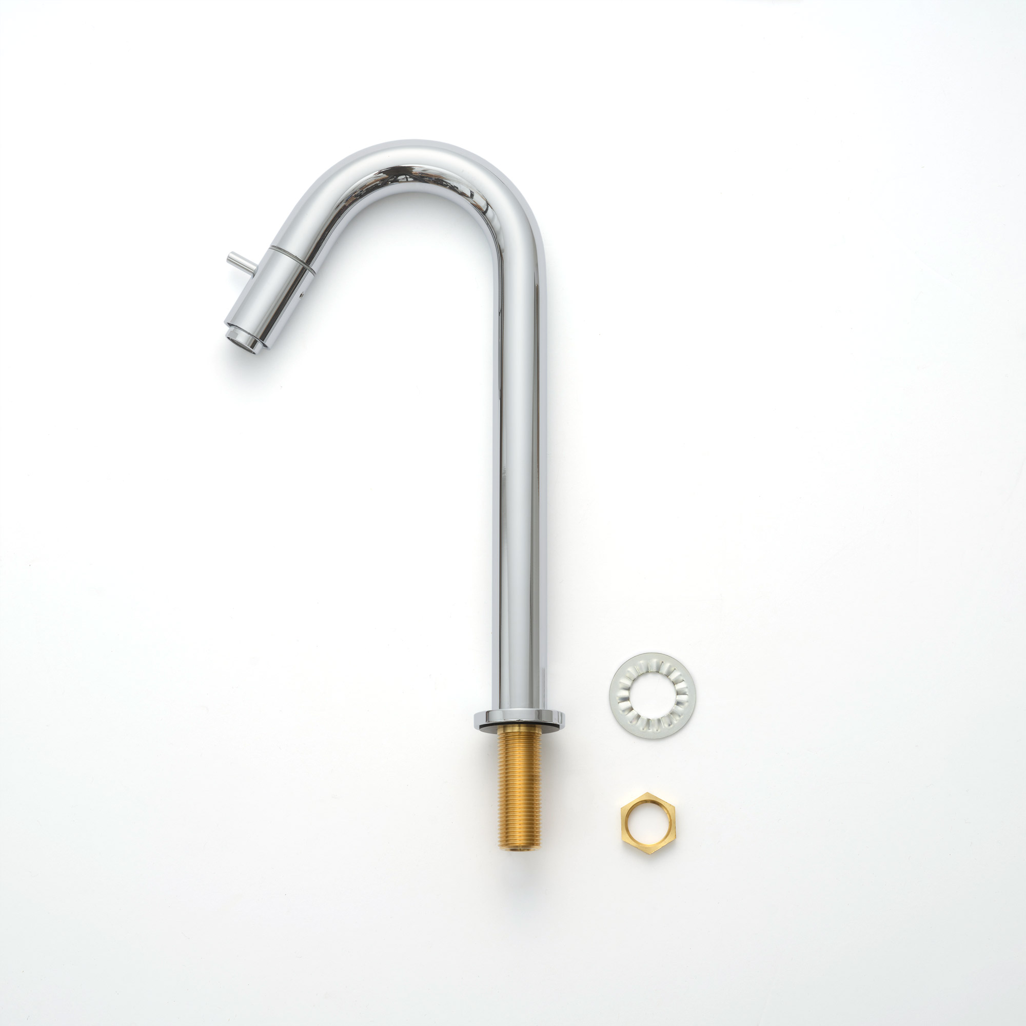 洗面水栓 TT-2：スパウトレバー単水栓 グースネック クローム KB-PT011-17-G141