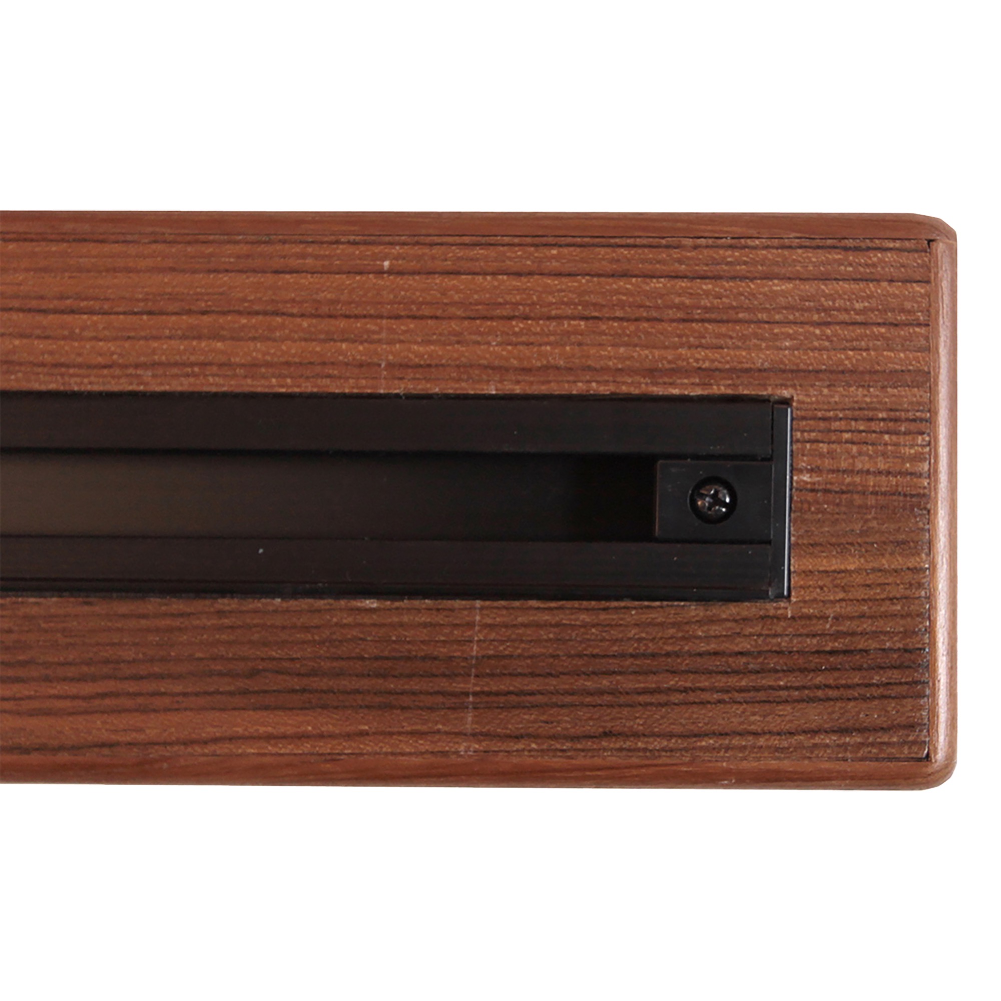 木製ライティングレールカバー チーク×黒レール LT-PS003-01-G015