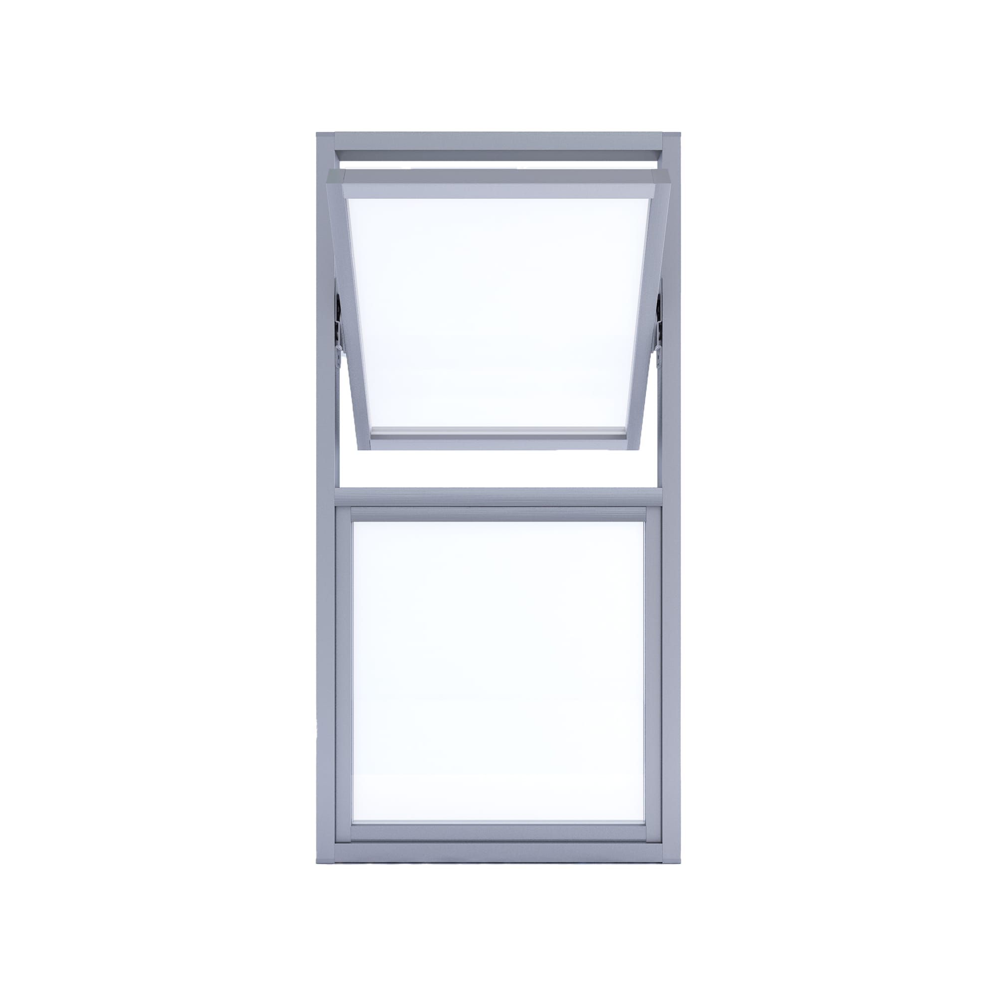 室内アルミサッシ 回転窓＋FIX窓 シルバー 樹脂パネル DW-DR013-20-G201