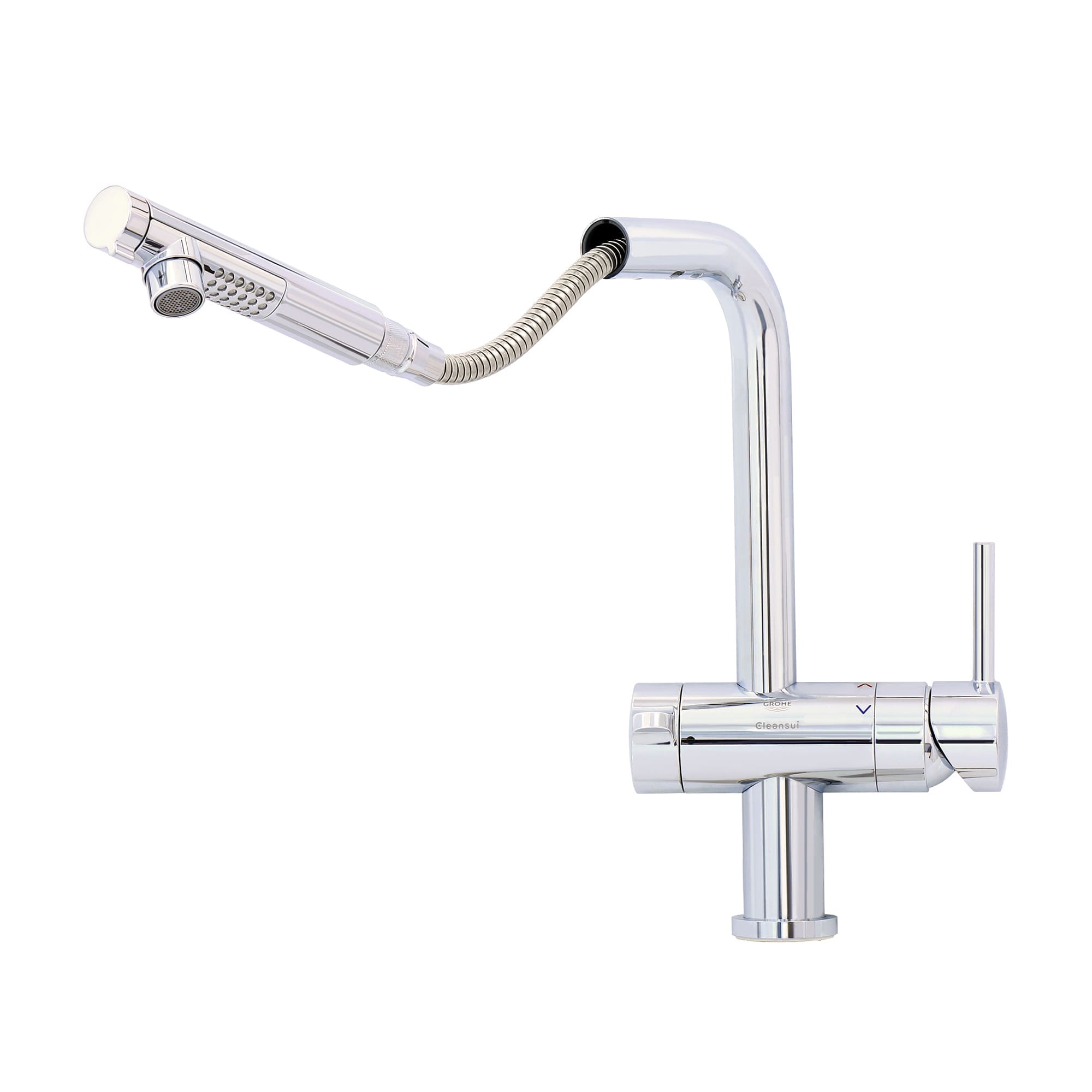浄水器付き切替混合栓 アングルネック クローム KB-PT002-16W-G201