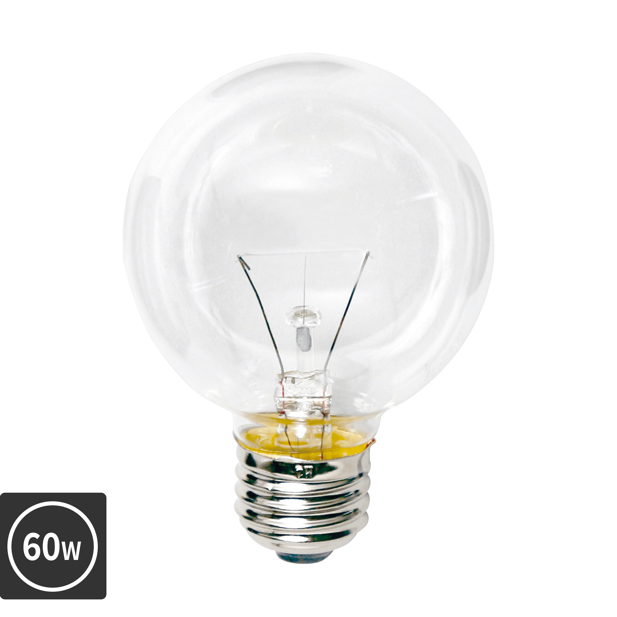 白熱ボール電球 白熱クリアボール70(E26)60W