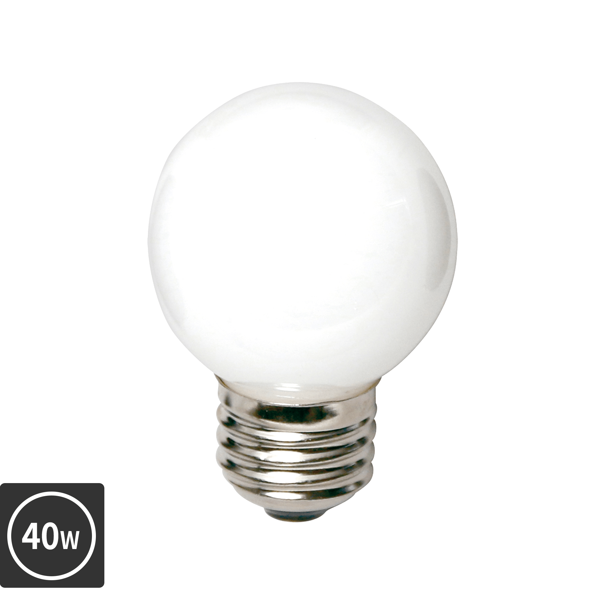 白熱ボール電球 白熱ホワイトボール50(E26)40W