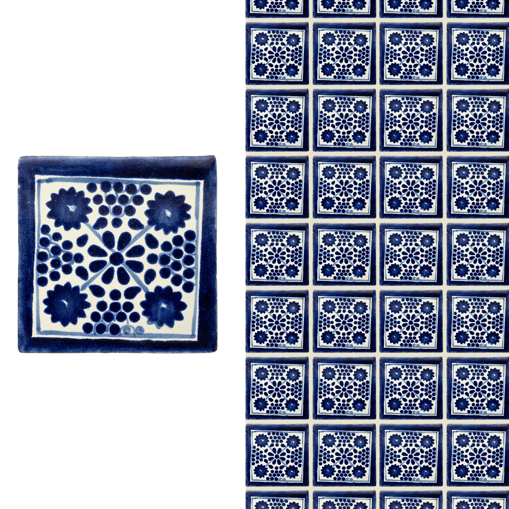 メキシコタイル 105角 単色柄 WL-TL004-03-G075 2：R2185