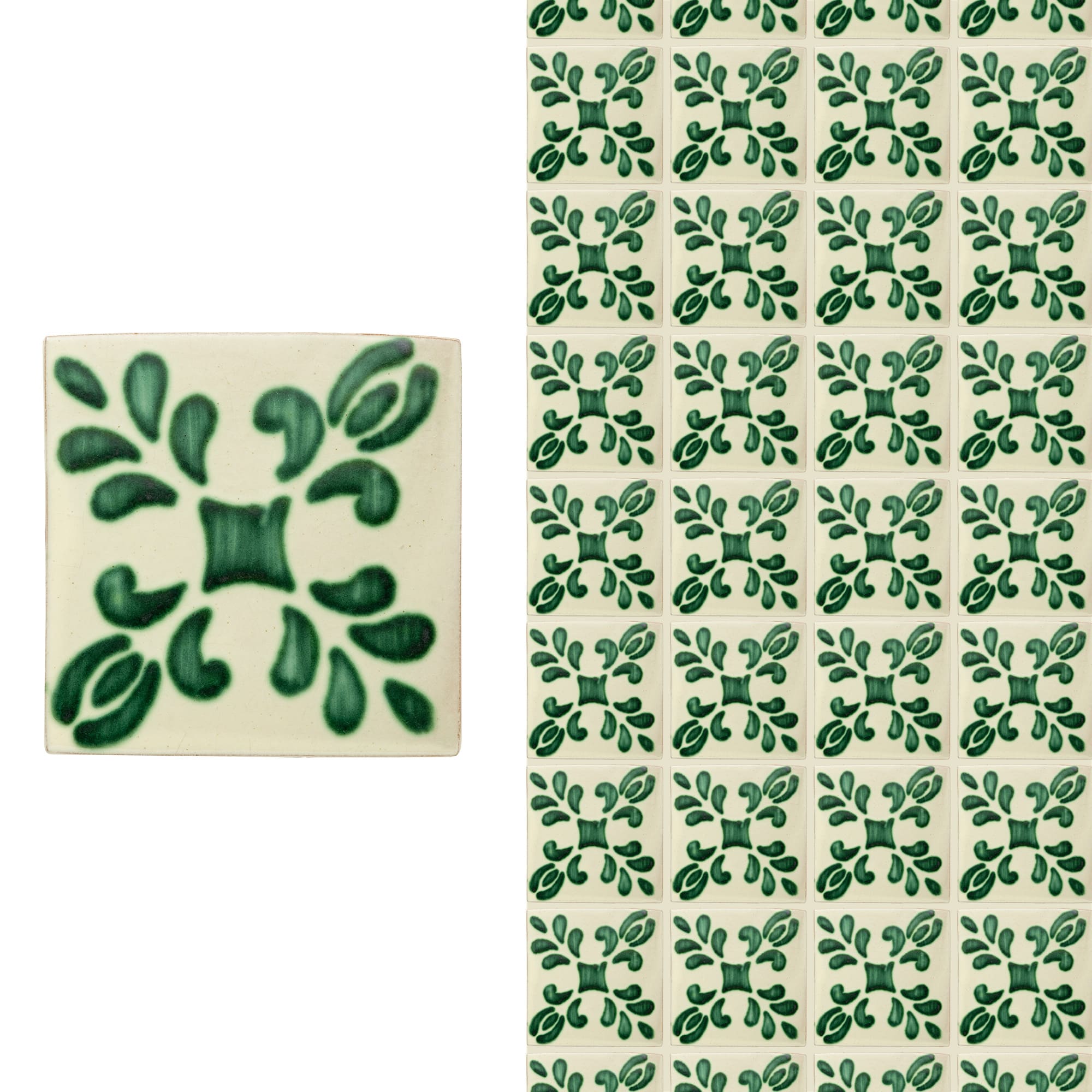 メキシコタイル 105角 単色柄 WL-TL004-03-G075 6：R3187V