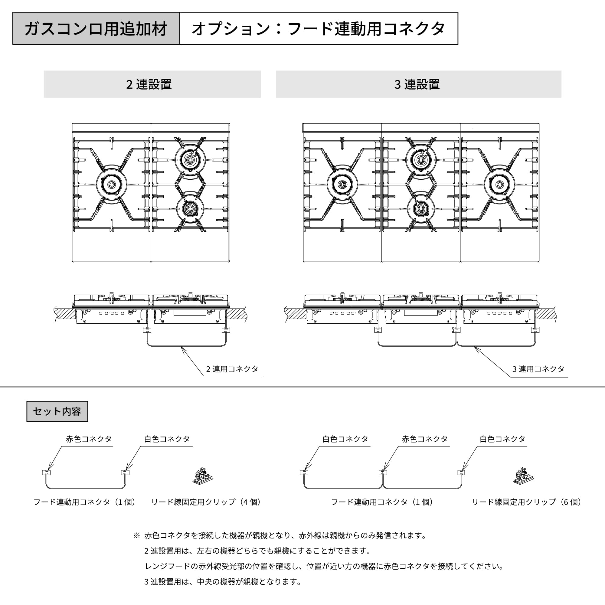 組み合わせコンロ Gライン用 コンロ連結部材 KB-KC030-08-G234