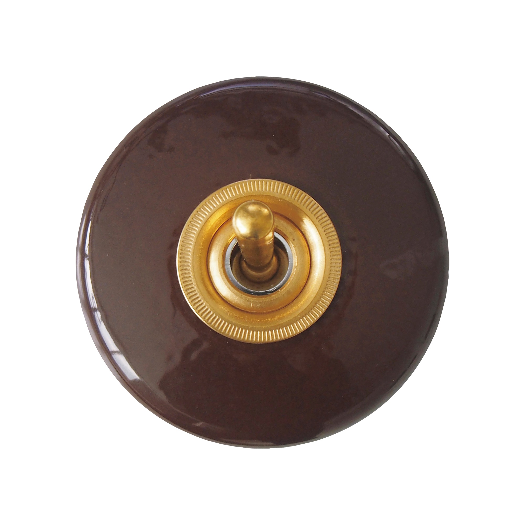 陶器スイッチ ブラウン LT-PS007-02-G141