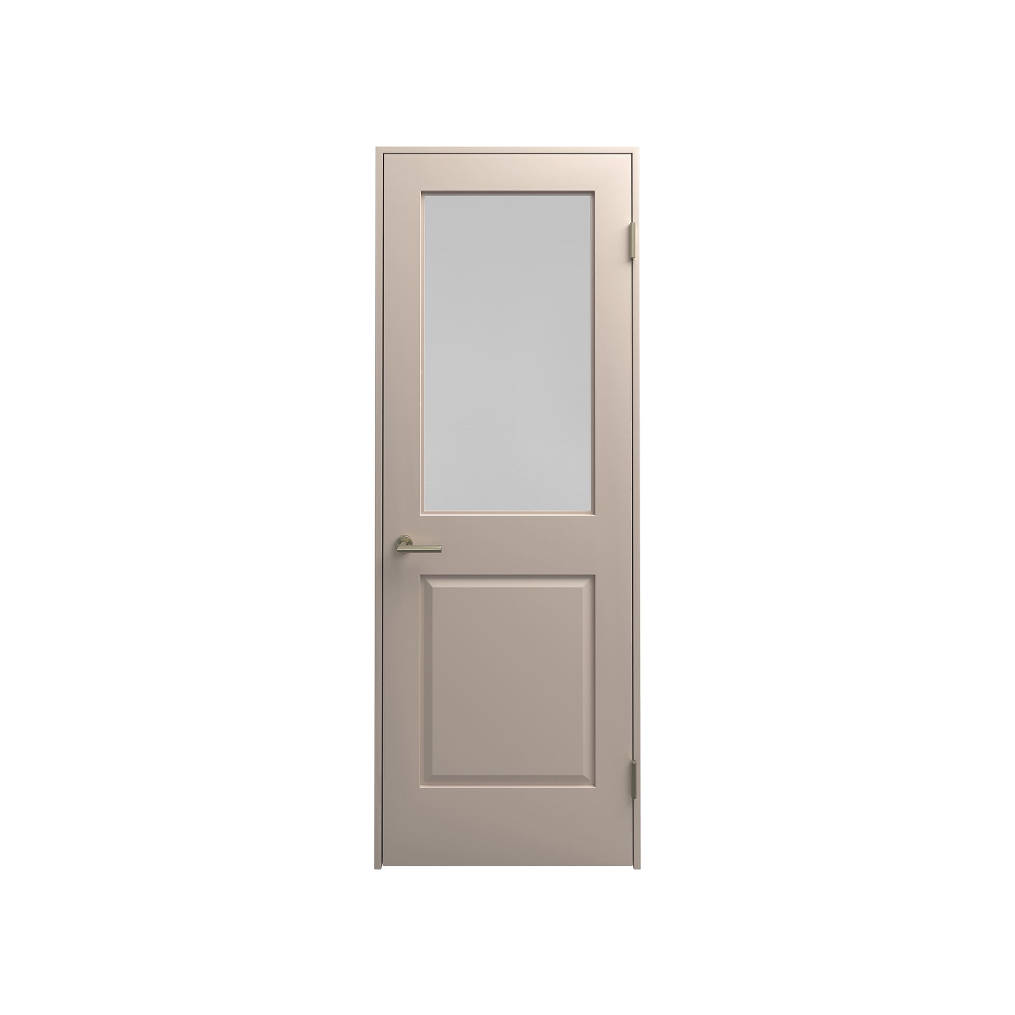 クラシックパネルドア 固定枠 2パネルガラス W712 DW-DR015-12-G290 固定枠 2パネルガラス W712 スモークアッシュ