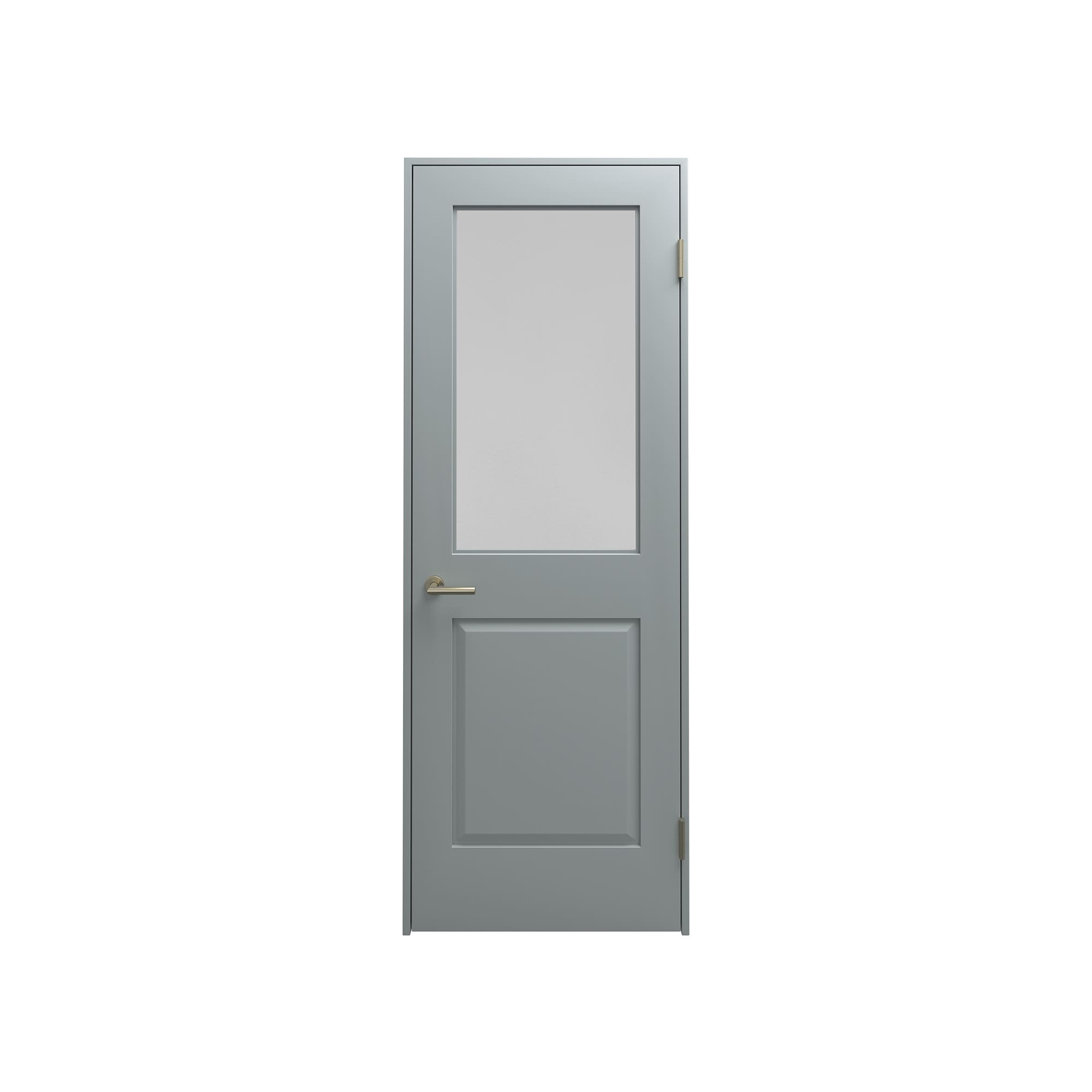 クラシックパネルドア 固定枠 2パネルガラス W712 DW-DR015-12-G290 固定枠 2パネルガラス W712 モスグレー