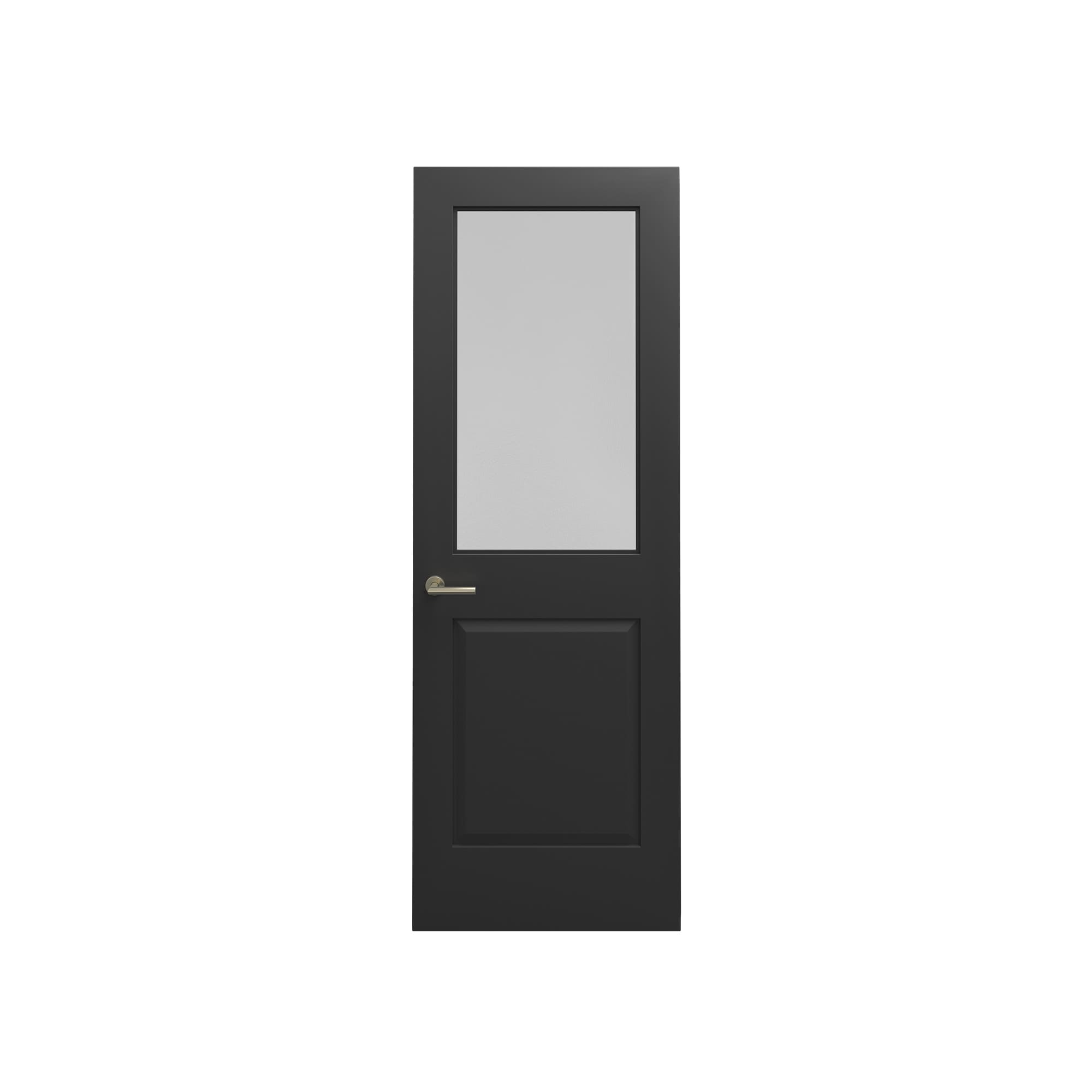 クラシックパネルドア 枠なし 2パネルガラス W712 DW-DR015-04-G290 枠なし 2パネルガラス W712 ブラック