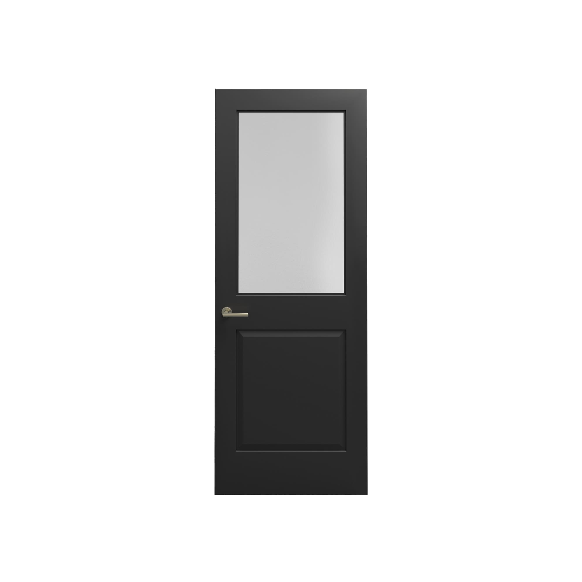 クラシックパネルドア 枠なし 2パネルガラス W762 DW-DR015-05-G290 枠なし 2パネルガラス W762 ブラック