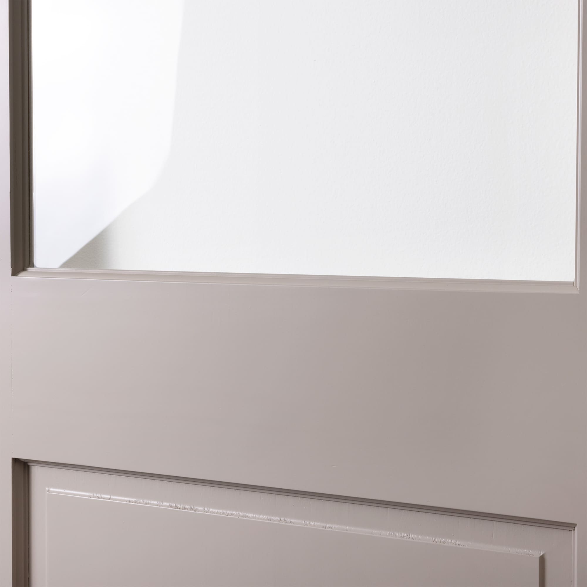 クラシックパネルドア 固定枠 2パネルガラス W762 DW-DR015-13-G290 ガラスは取り外せません（塗装色：スモークアッシュ）