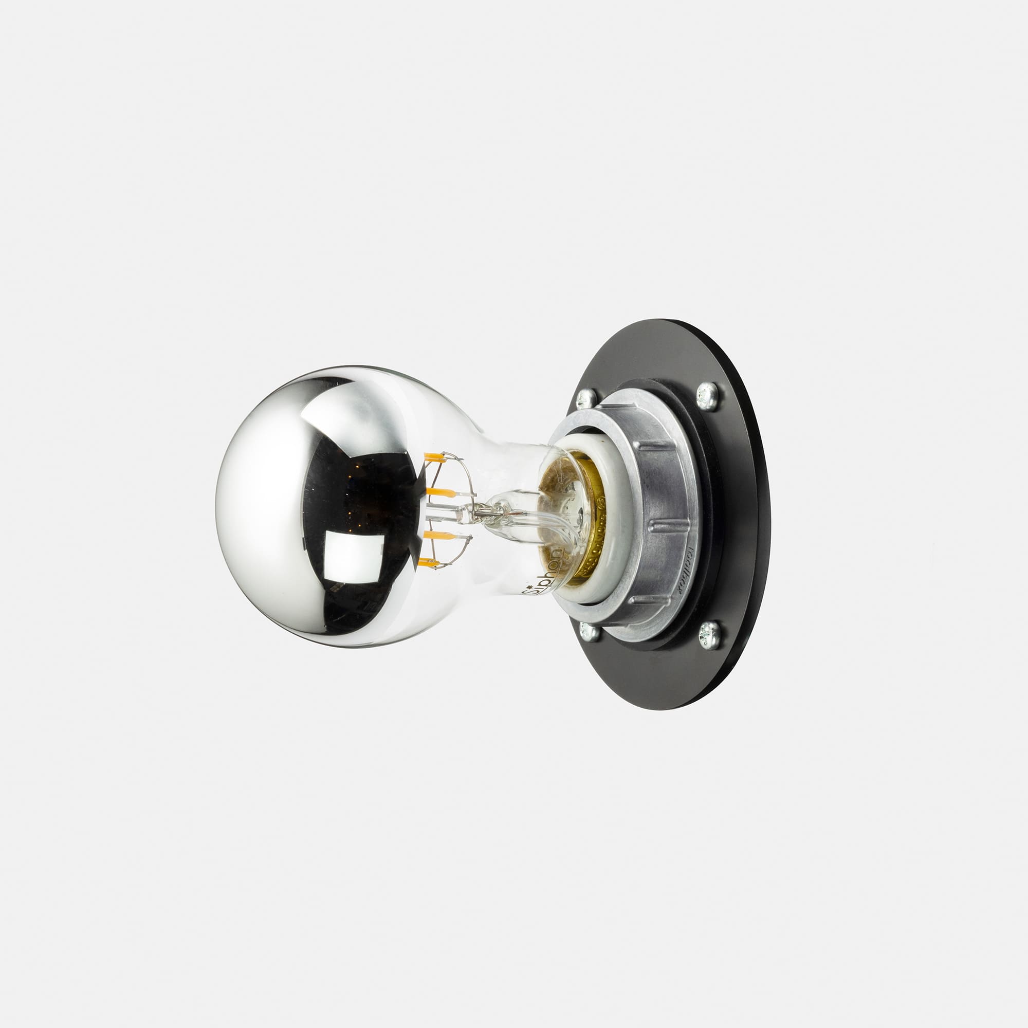 工業系レセップ フラットブラック LT-BR001-16-G141 ミラーLED電球φ60との組み合わせ