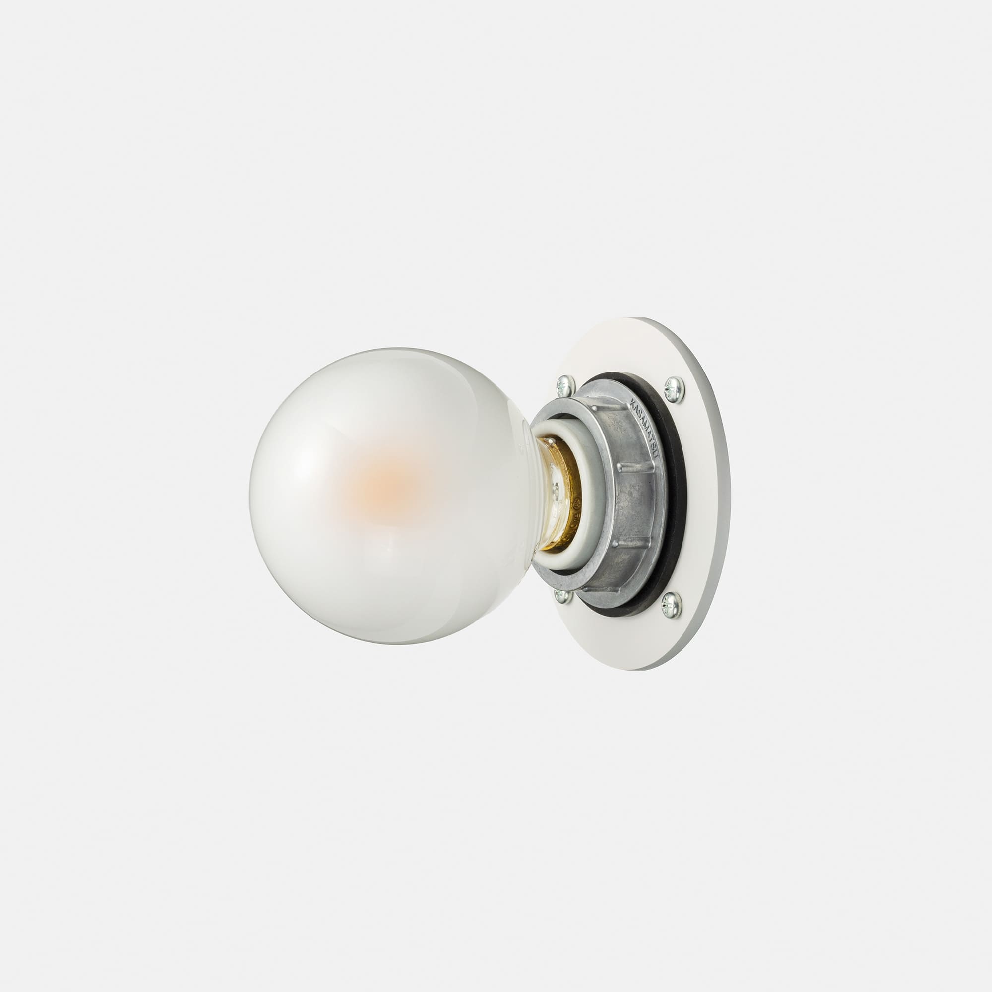 工業系レセップ フラットホワイト LT-BR001-17-G141 フロストLED電球φ70との組み合わせ