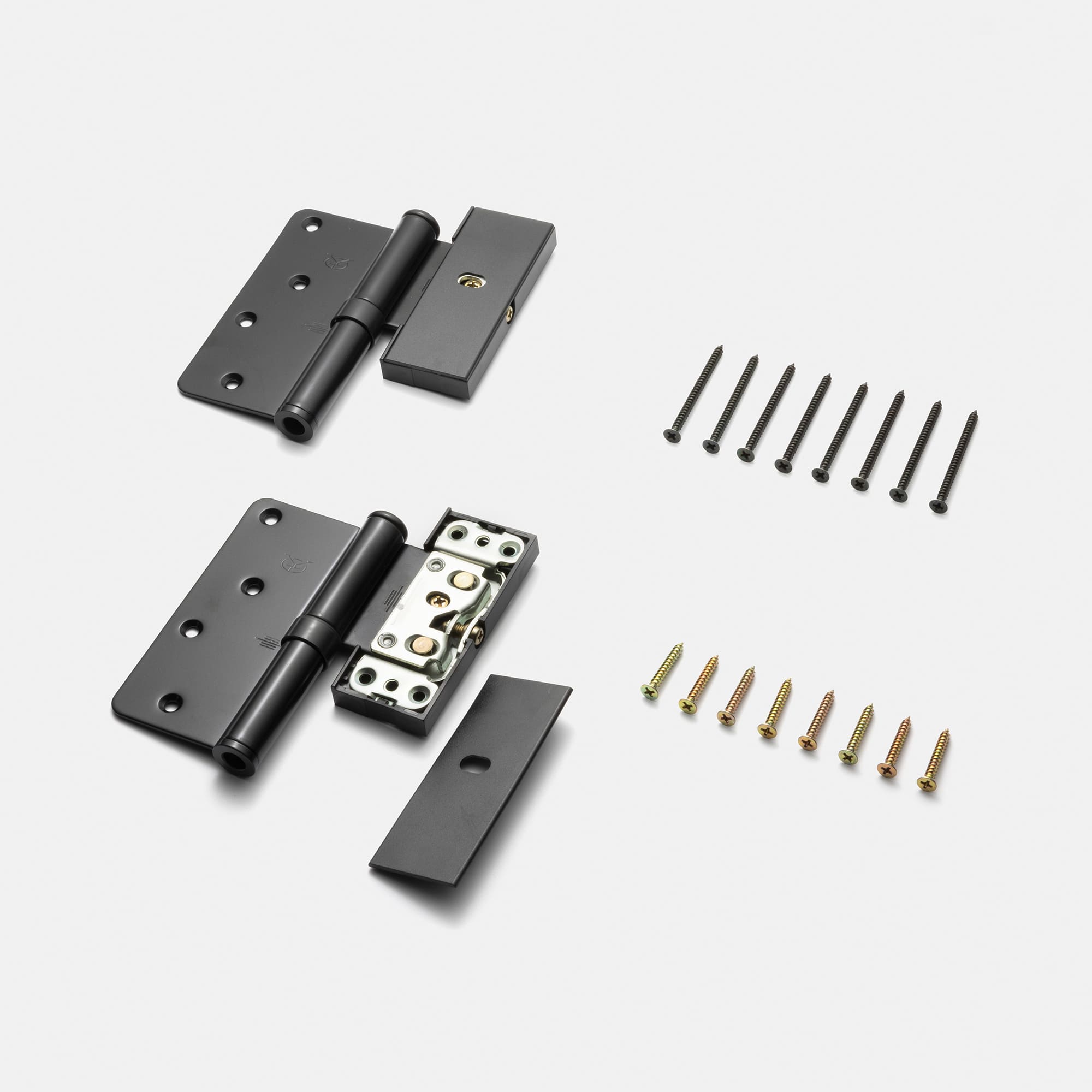 オーダー框ドア 枠なし 2パネルガラス DW-DR017-05-G299 丁番 ブラック