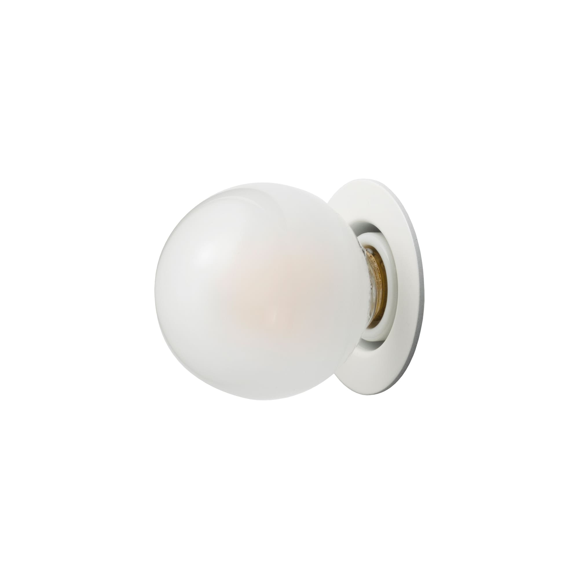 フラットレセップ E17 ホワイト LT-BR019-02-G141 フロストLED電球 φ50(E17)35W相当 アイス 2700K電球色との組み合わせ