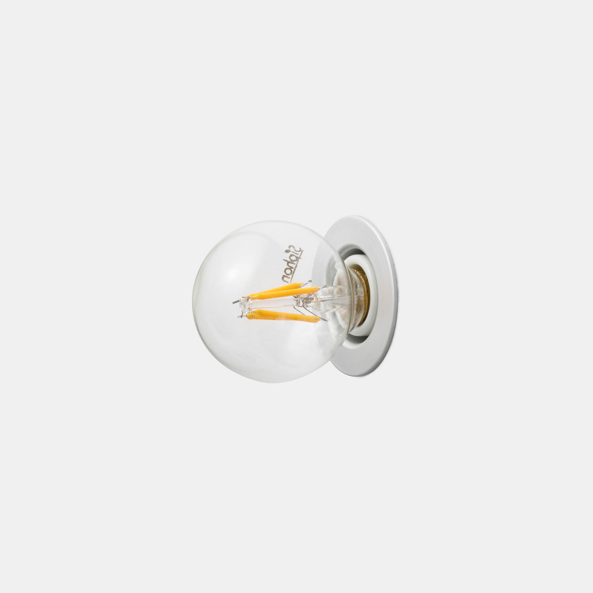 フラットレセップ E17 アルミ LT-BR019-03-G141 ビンテージLED電球 LEDボール50(E17)35W相当との組み合わせ