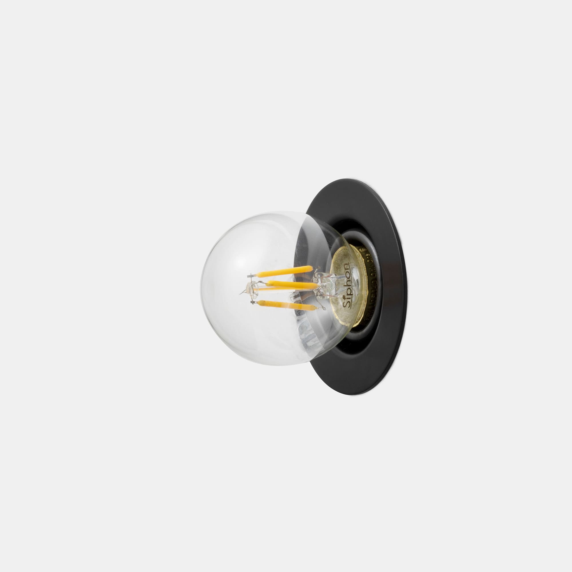 フラットレセップ E26 ブラック LT-BR019-04-G141 ビンテージLED電球 LEDボール50(E26)40W相当との組み合わせ