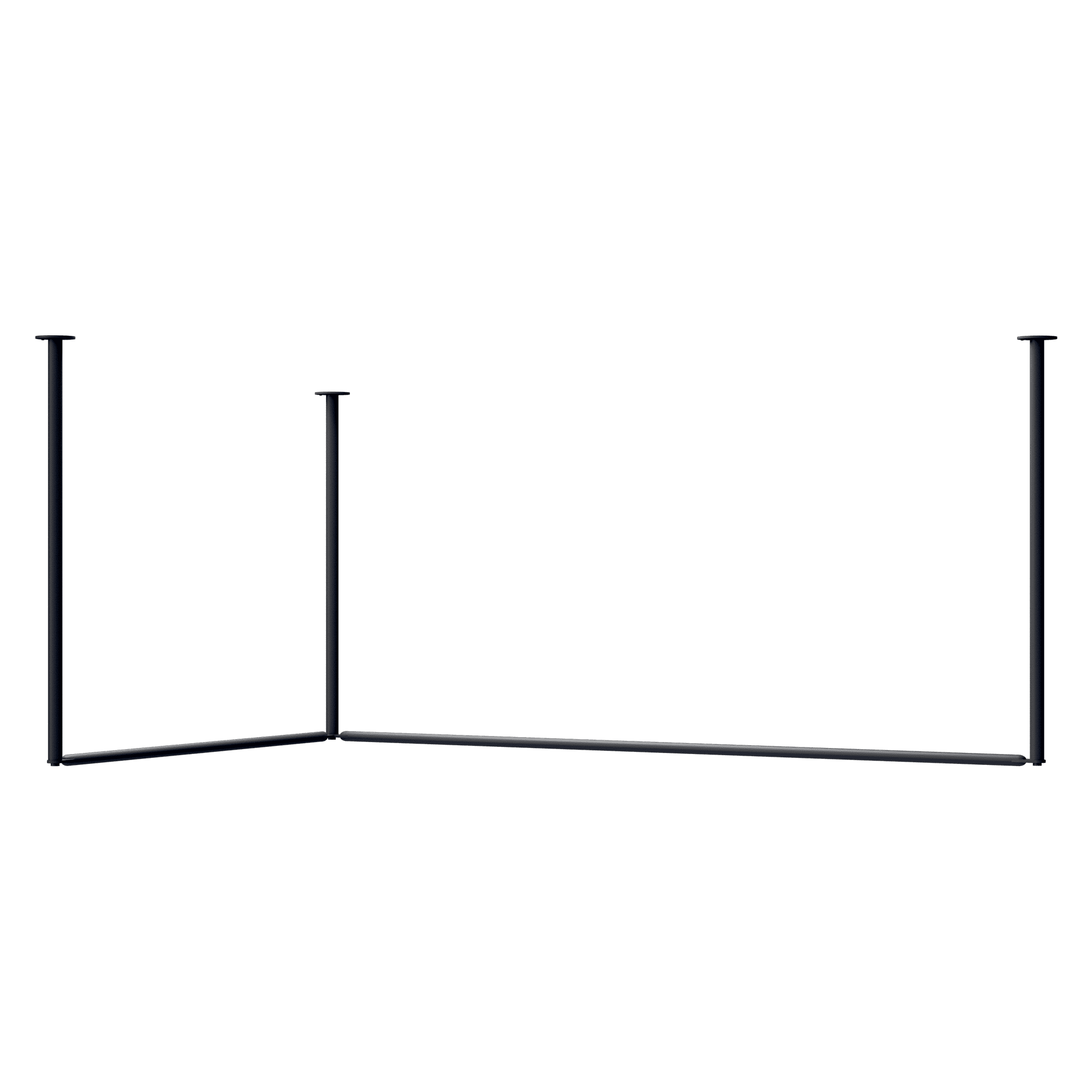 ランドリーハンガーパイプ E型コーナーセット H600 ブラック