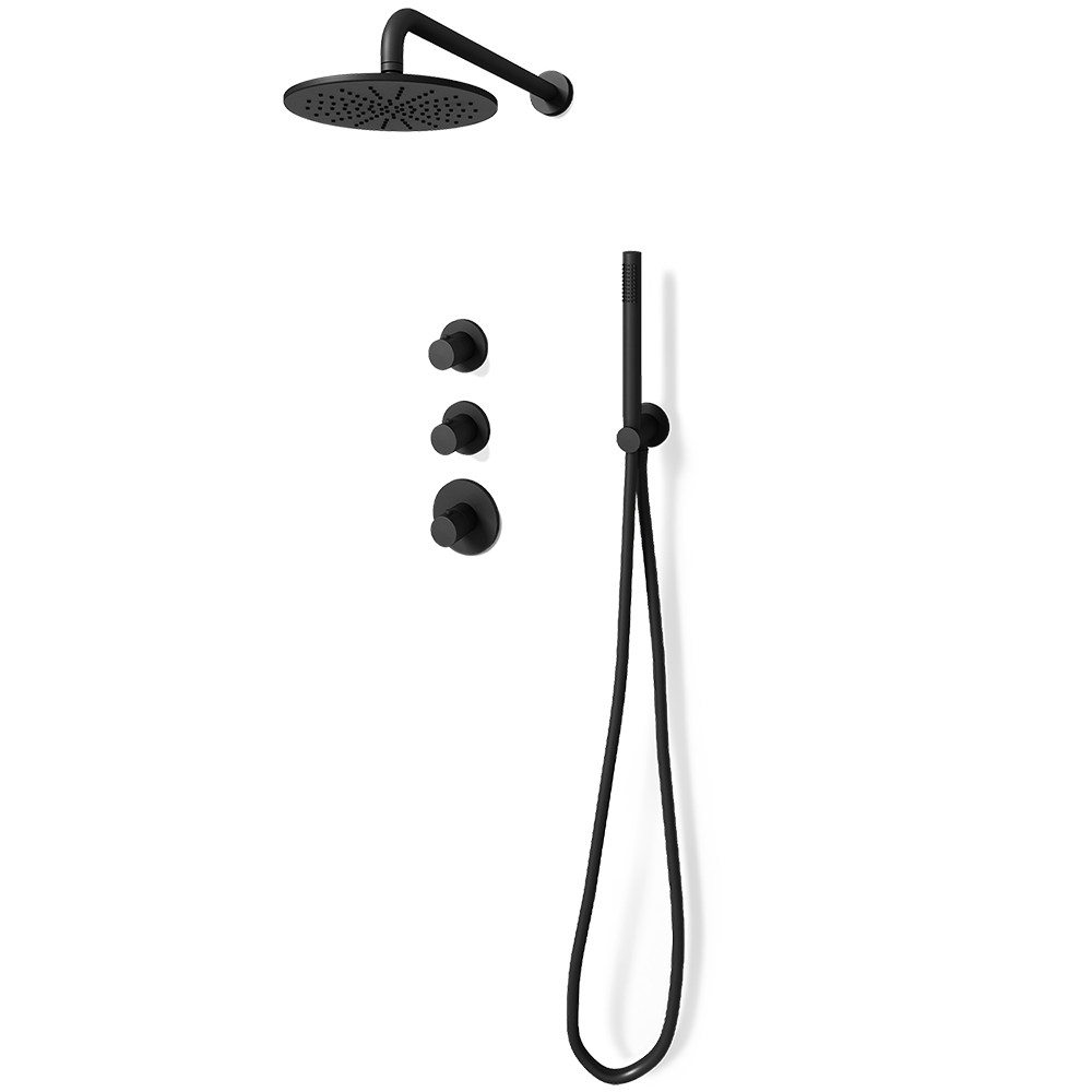 バスシャワー 2way（壁出しヘッド＋ハンド） ブラック