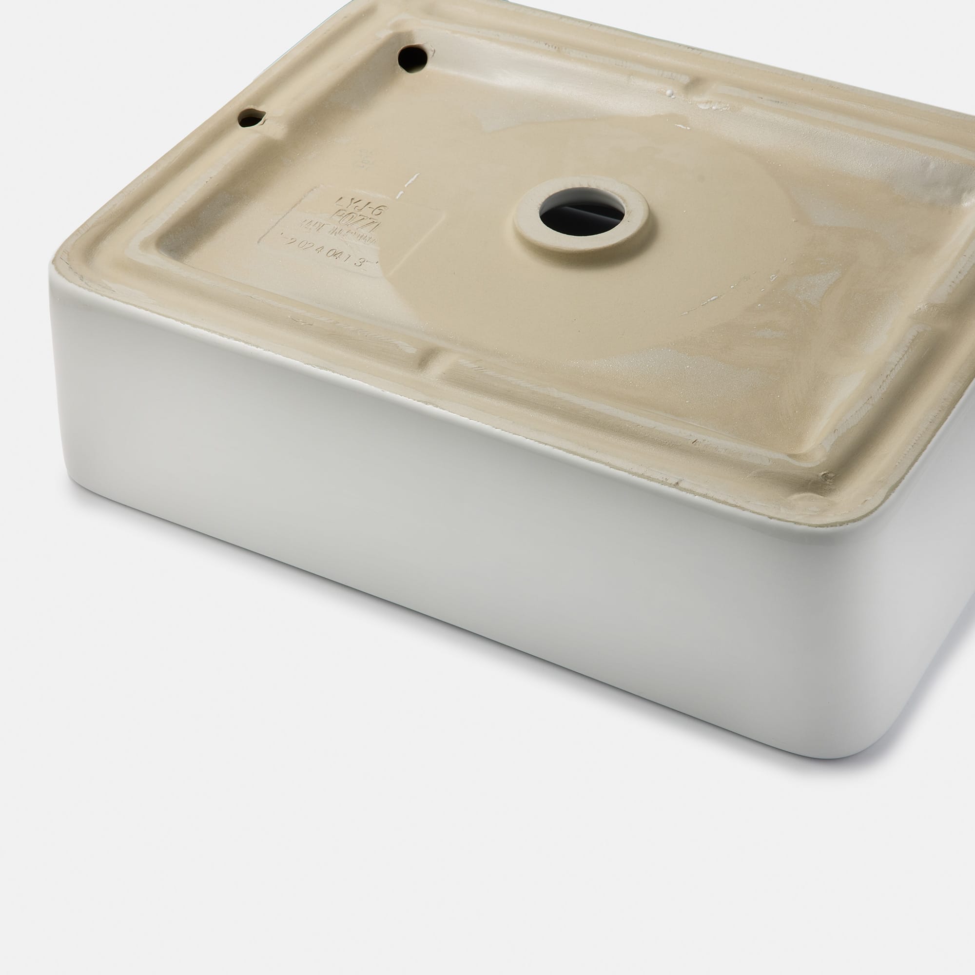 置き型洗面器 フチ厚め 角585 KB-PR017-04-G173 壁付はできません。置き型でご使用ください