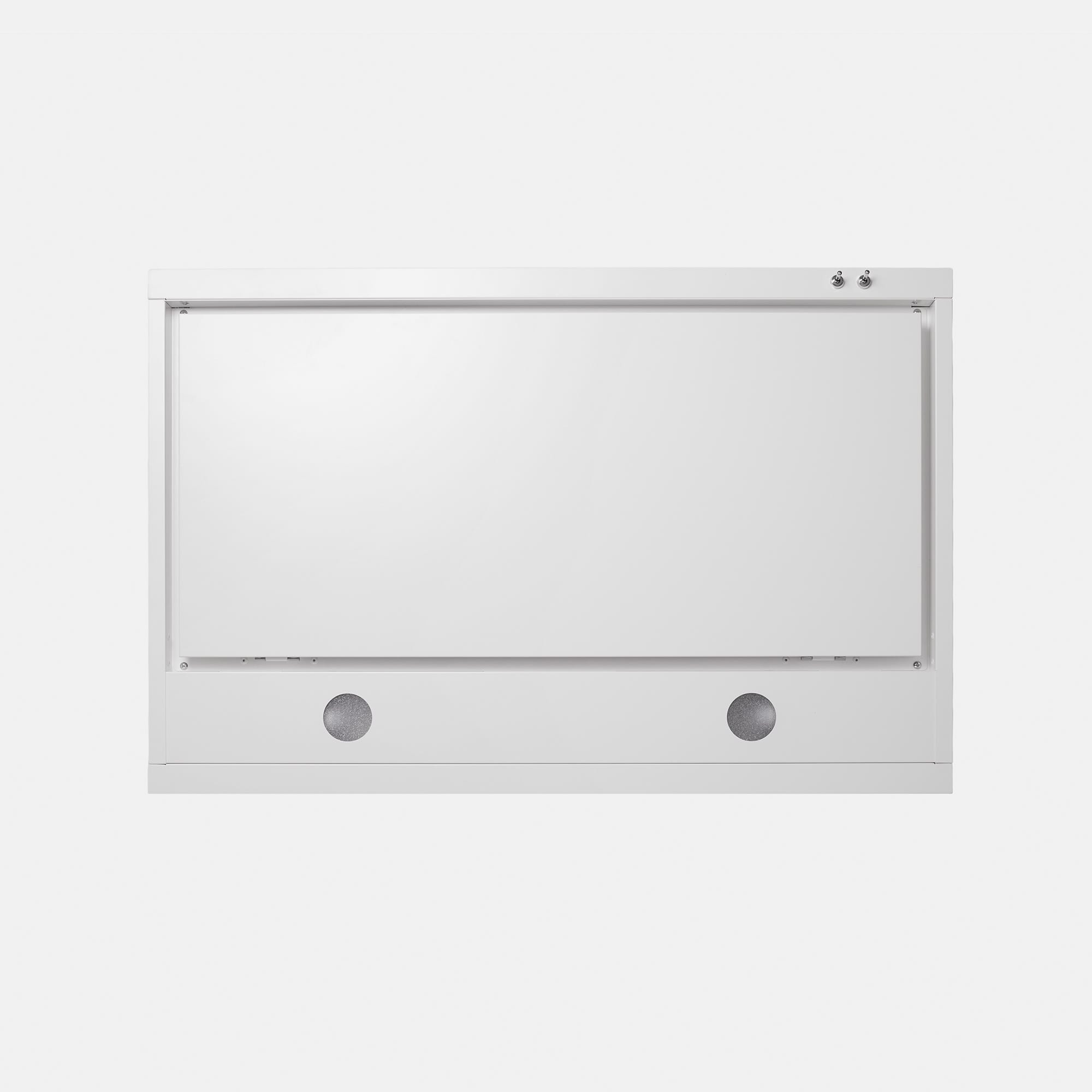 フラットサイドフード 右付け 上方排気 W900 ホワイト KB-KC036-02-G173 細い吸い込み口が特徴、スイッチは壁側に付きます