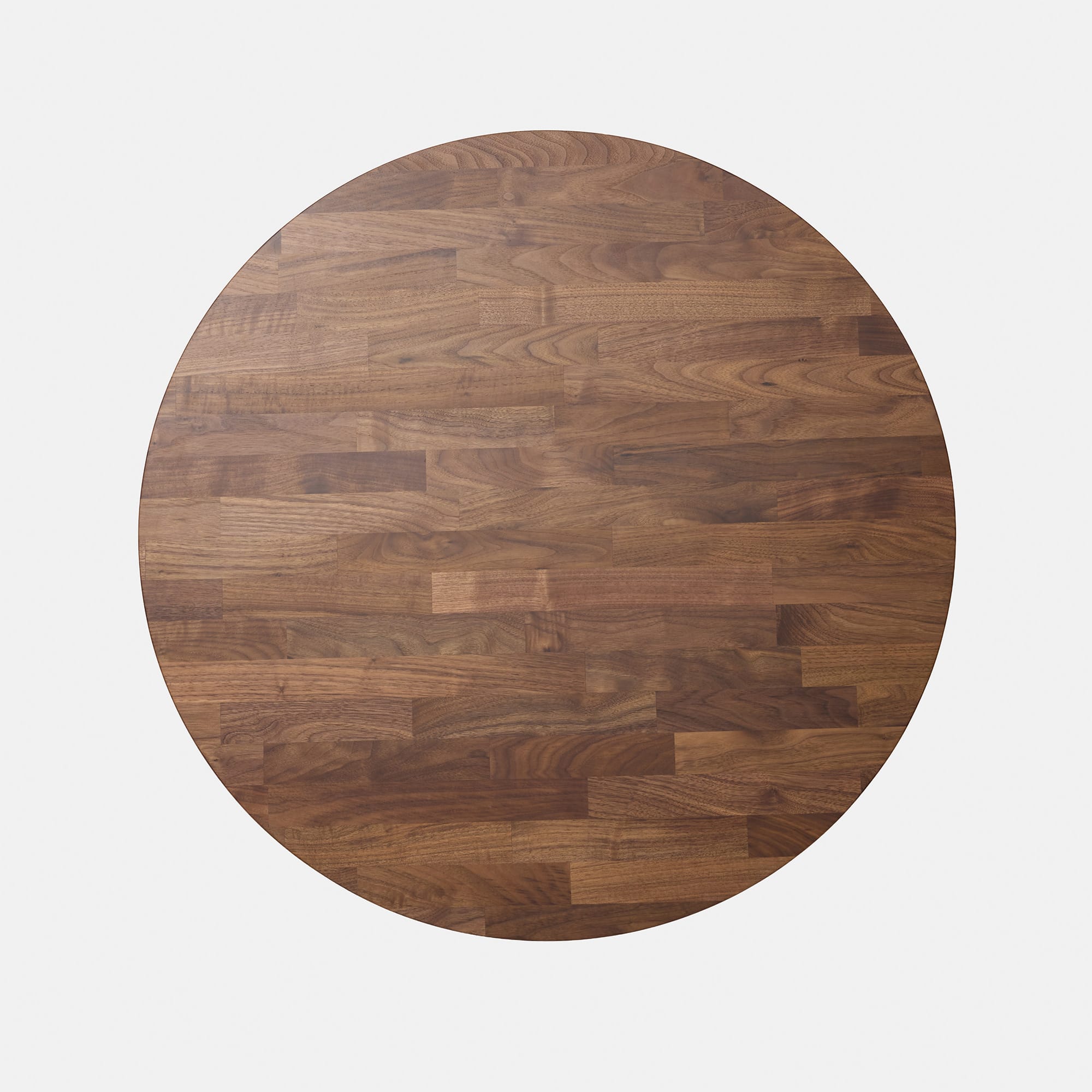 フリーカット集成材 丸天板 ウォルナット PS-TT003-B01-G049 ウレタン塗装 微ツヤ(写真はφ800mm）