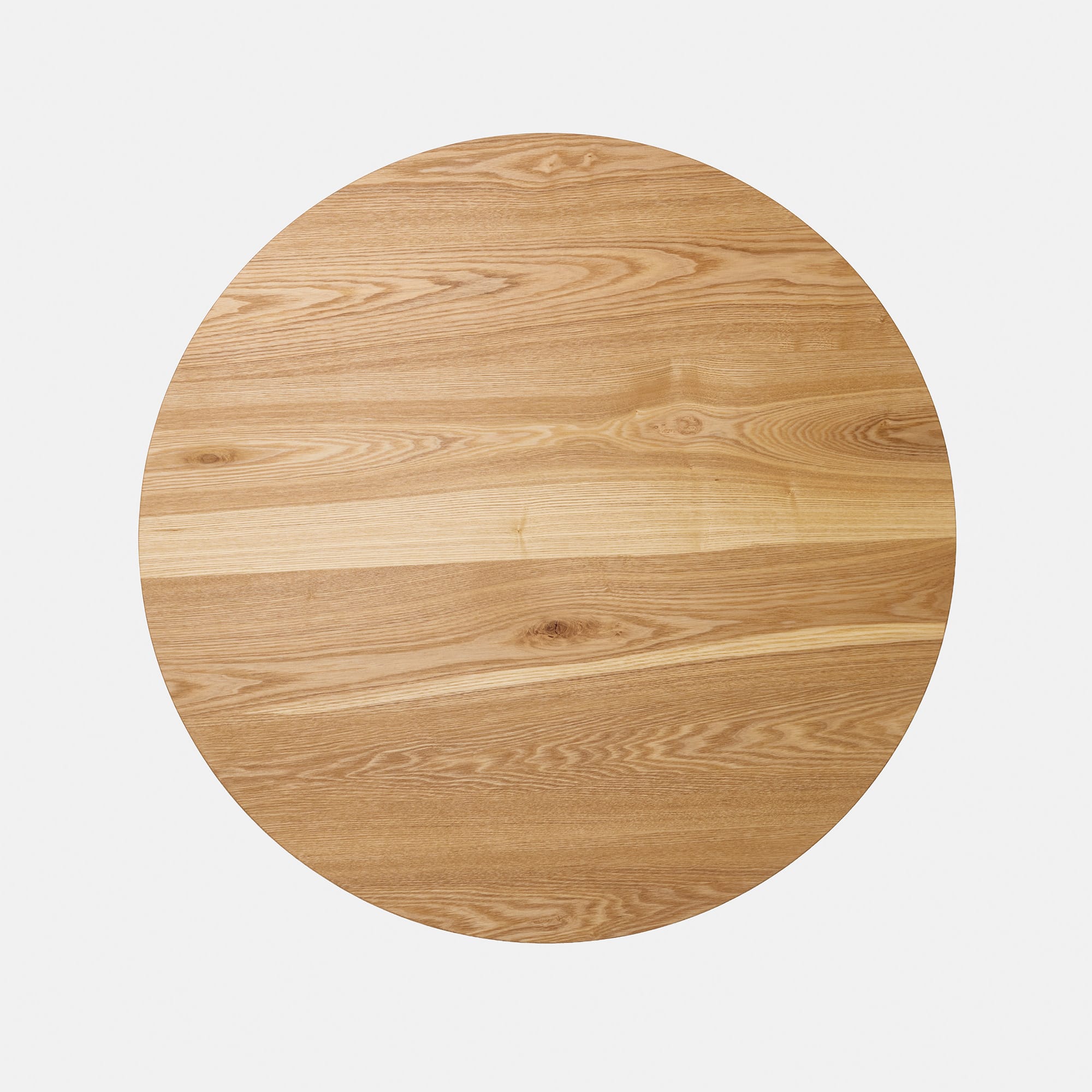 フリーカット無垢材 丸天板 ナラ（節・白太有） PS-TT009-B06-G165 自然塗料塗装(写真はφ800mm）