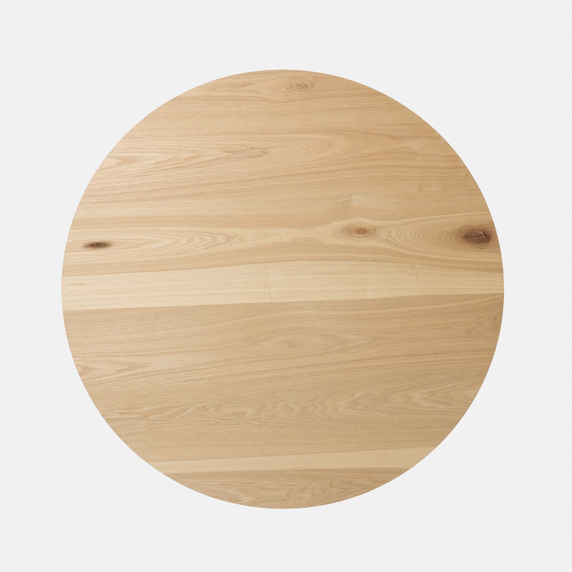 フリーカット無垢材 丸天板 ナラ（節・白太有） PS-TT009-B06-G165 無塗装(写真はφ800mm）