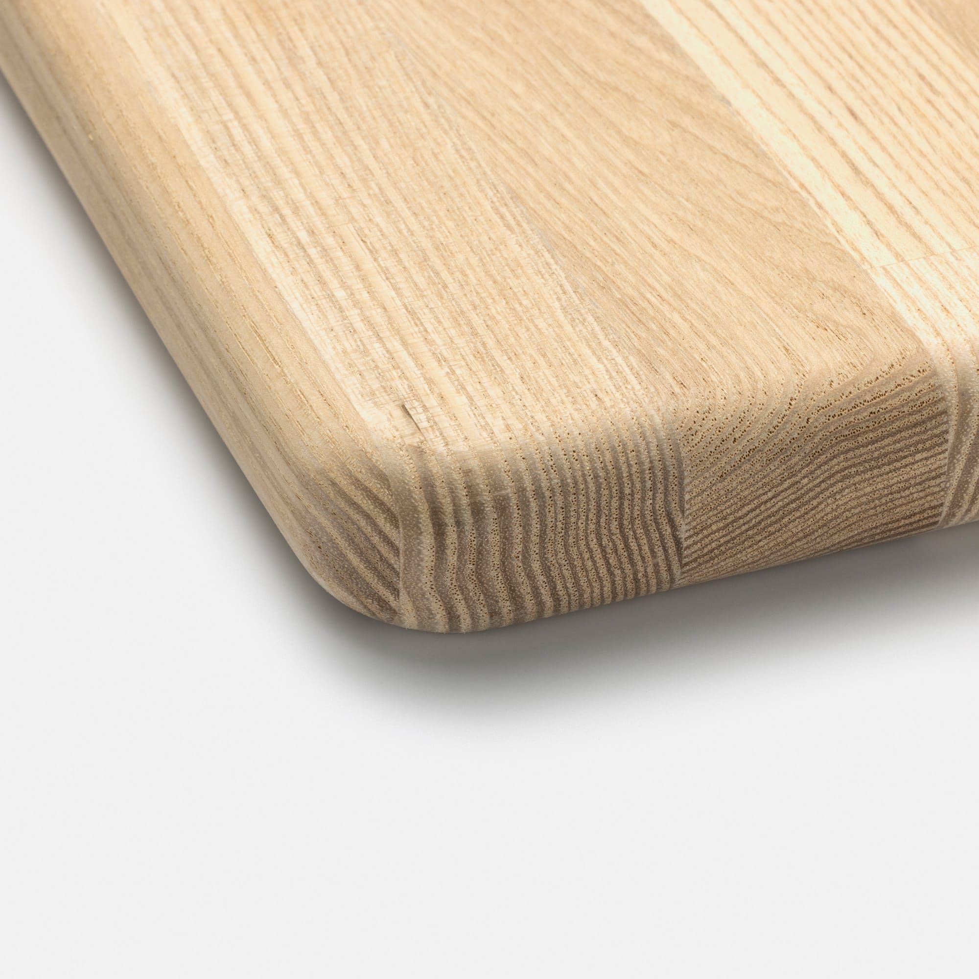 フリーカット集成材 角天板 タモ PS-TT003-A03-G049 オプション見本：角丸加工「20mmR」と面取加工 上下2辺「10mmR」の組み合わせ