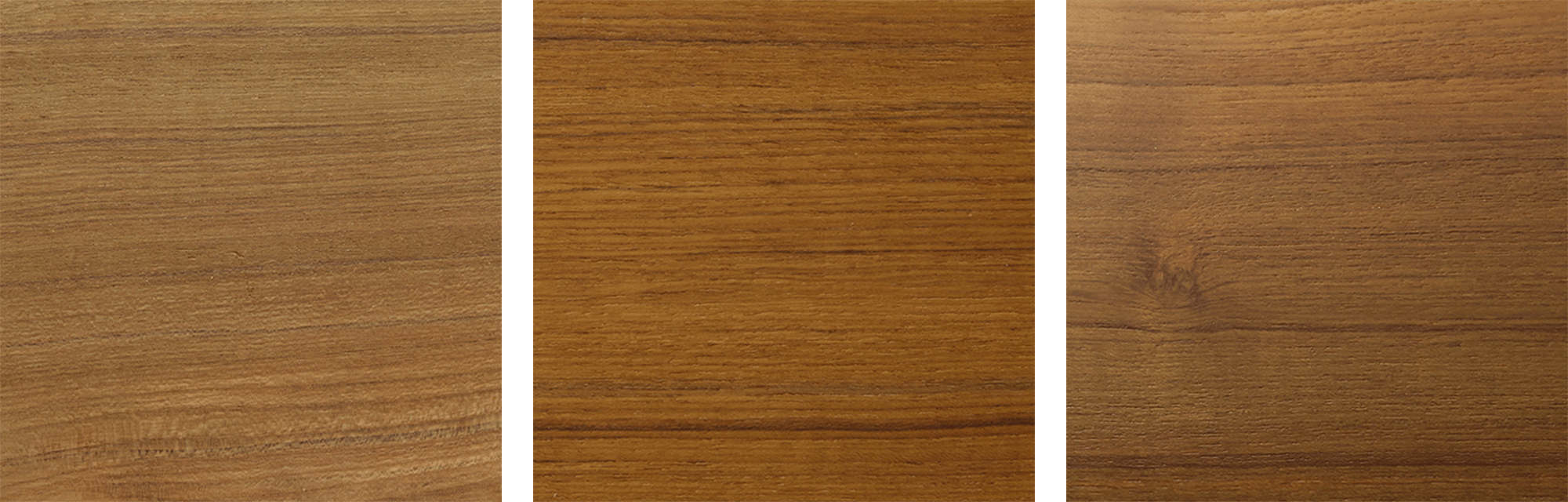 左から、無塗装 / 自然塗料 / ウレタン