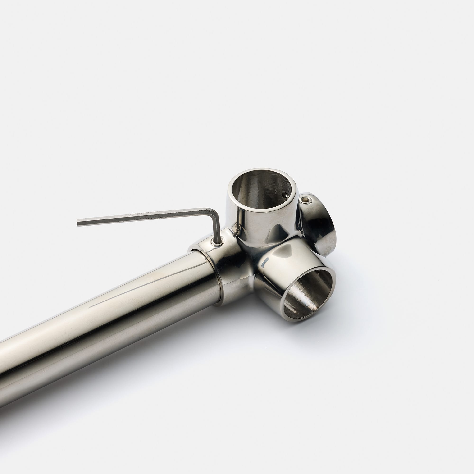 メタルハンガーライン 4方貫通エルボ PS-HB013-24-G141 パイプを貫通してご使用ください