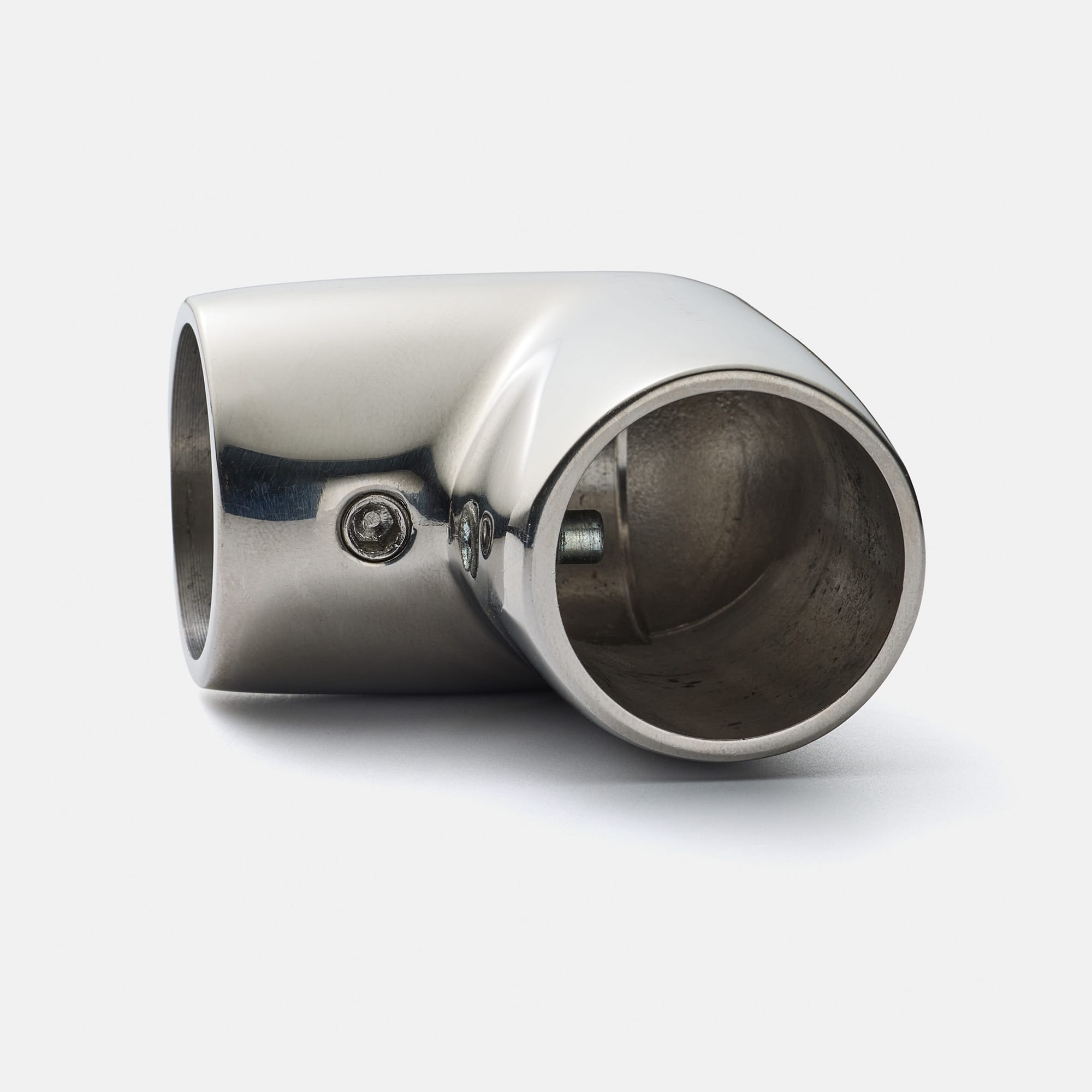 メタルハンガーライン E型コーナー-壁付けタイプ PS-HB013-08-G239 吊り用ボルトに付け替えたイメージ。ボルトの出っ張る箇所を吊りパイプの穴に通してください