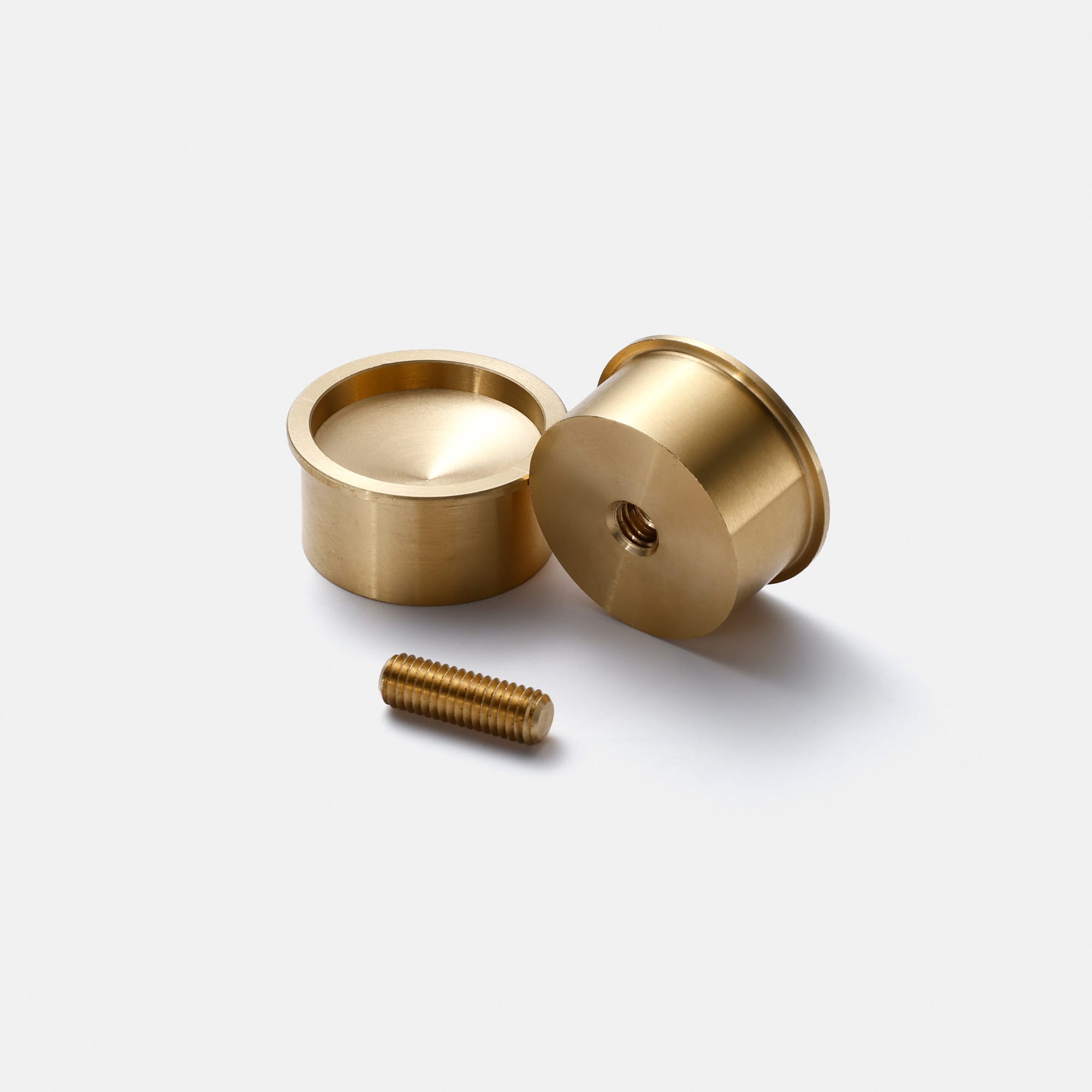 メタル小手掛け 真鍮 戸厚30～33mm用 PS-HD026-02-G141 商品を取り付ける戸に穴開け加工をし、両側から挟み込んで固定します