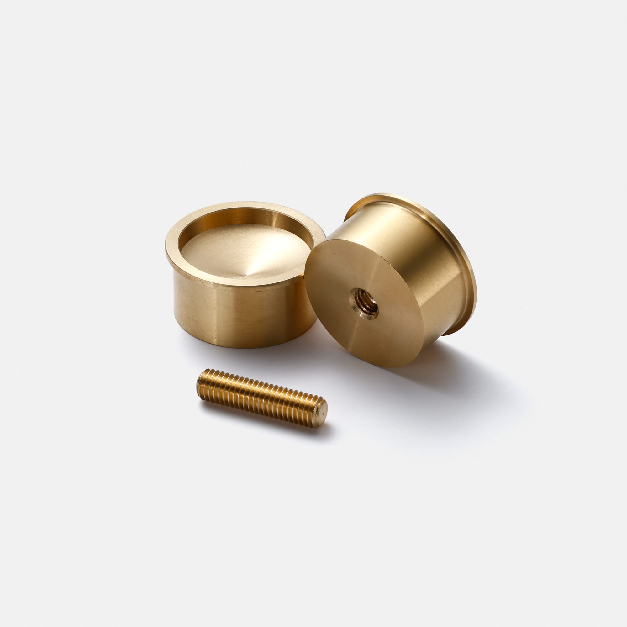 メタル小手掛け 真鍮 戸厚35～38mm用 PS-HD026-03-G141 商品を取り付ける戸に穴開け加工をし、両側から挟み込んで固定します