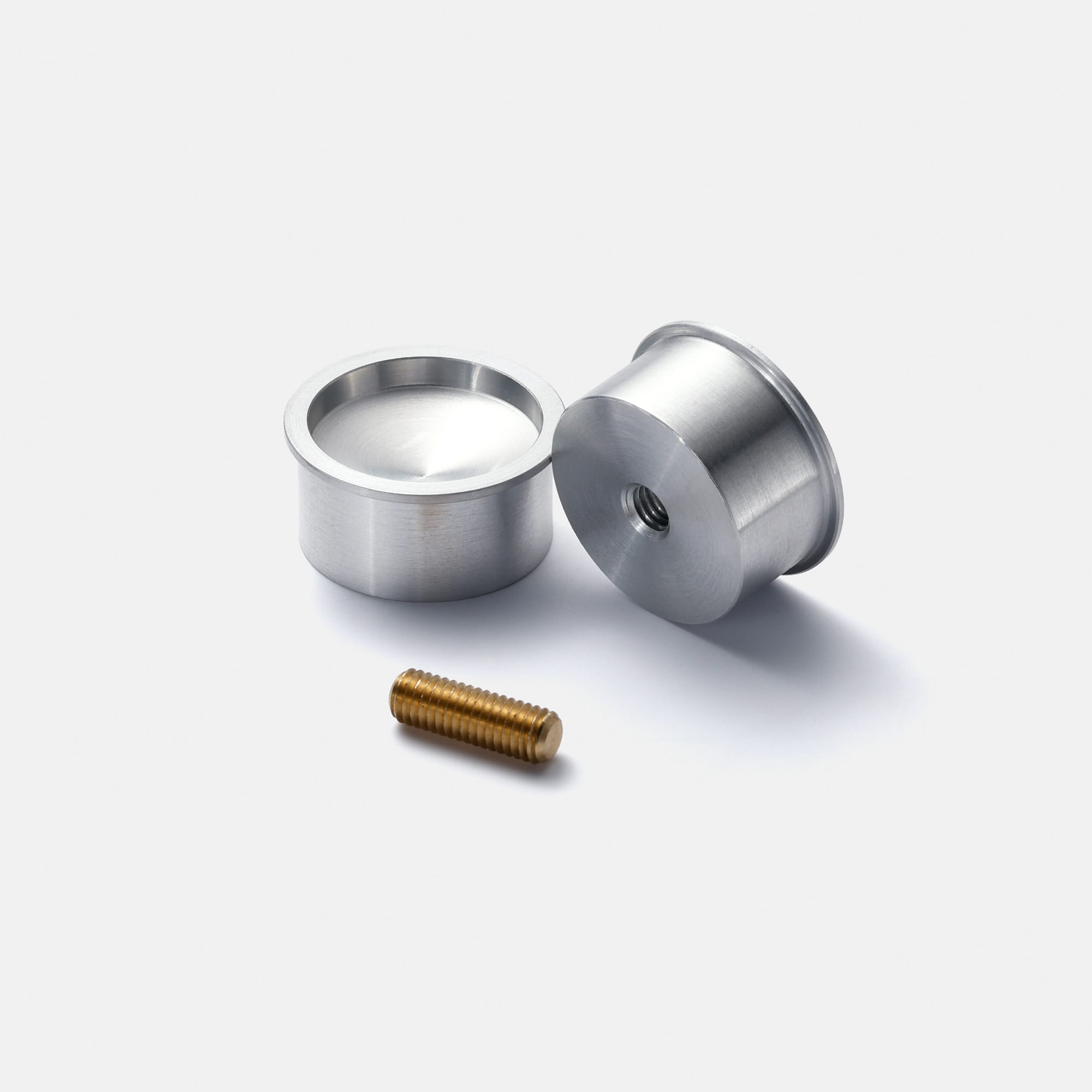 メタル小手掛け アルミ 戸厚30～33mm用 PS-HD026-05-G141 商品を取り付ける戸に穴開け加工をし、両側から挟み込んで固定します