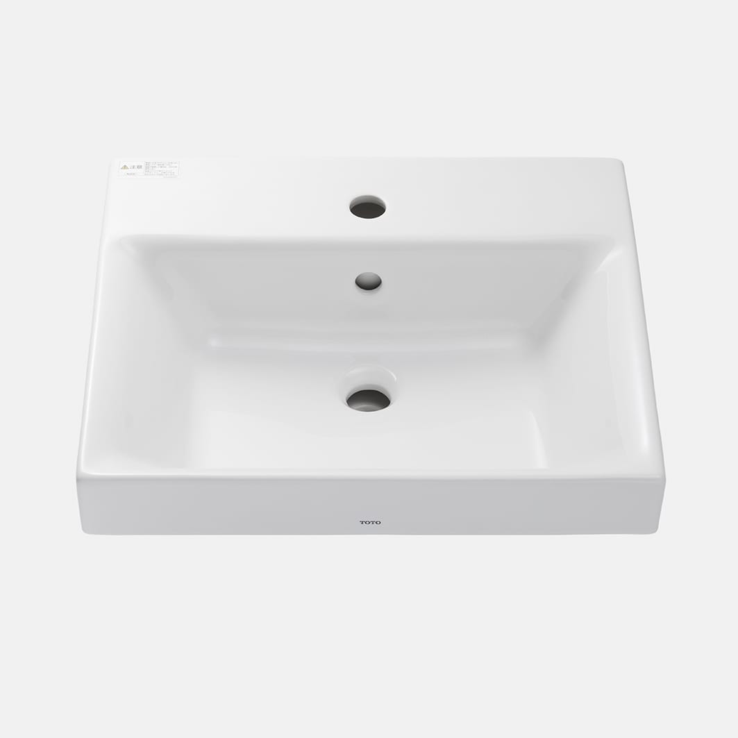 ワークカウンター洗面台 W1100～1500×D500 KB-PR009-06-G201 スクエア型でシンプルな陶器製のシンク（D500用）