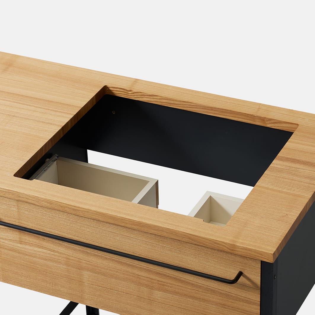 ワークカウンター洗面台 W1400～1800×D550 KB-PR009-08-G201 シンクを外した状態