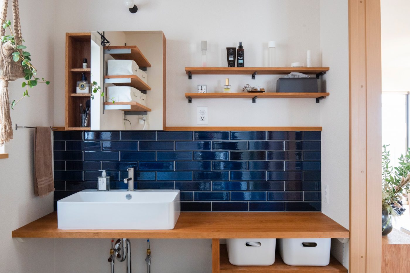 レトロエイジタイル ブルー 二丁掛（ケース） | WL-TL014-01-G141