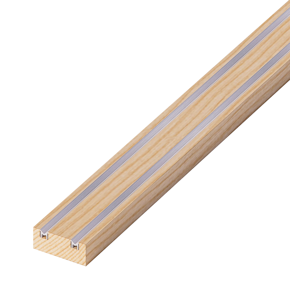 木製インナーサッシ 下枠 二本引き