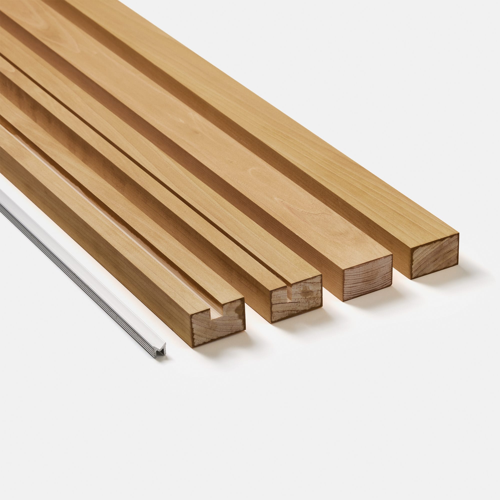 木製インナーサッシ 四方枠 腰窓用 網戸 DW-DR018-06-G325 枠はバラの状態でお届けします （画像は四方枠用・三方枠は下枠がつきません）