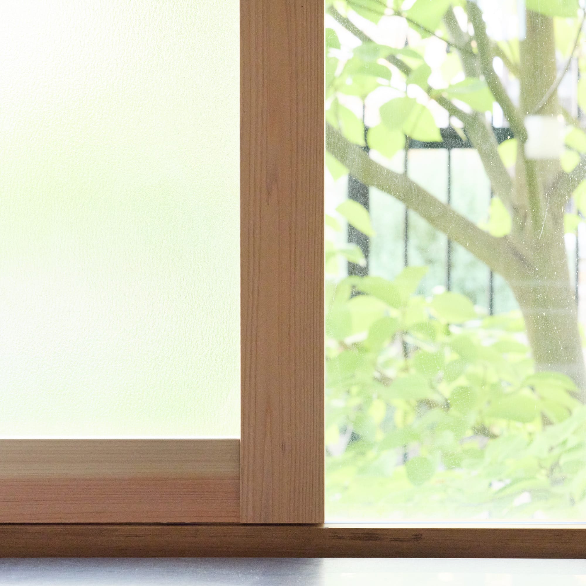 木製インナーサッシ 三方枠 掃き出し窓用 ガラス戸 DW-DR018-01-G325 ガラスはかすみガラスに変更できます
