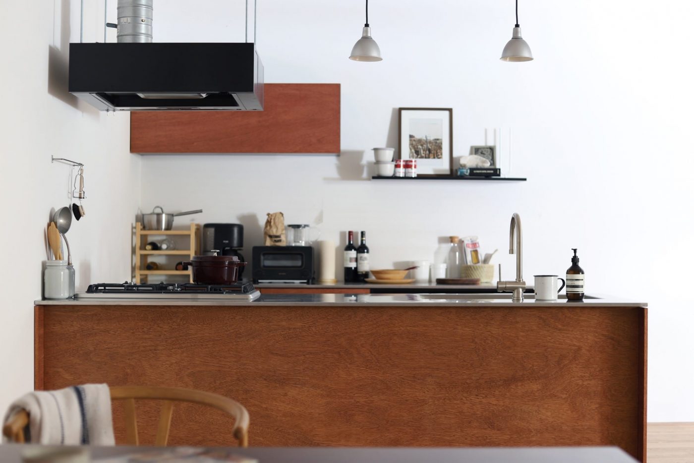 フラットレンジフード アイランド型 W750 ブラック KB-KC017-08-G141