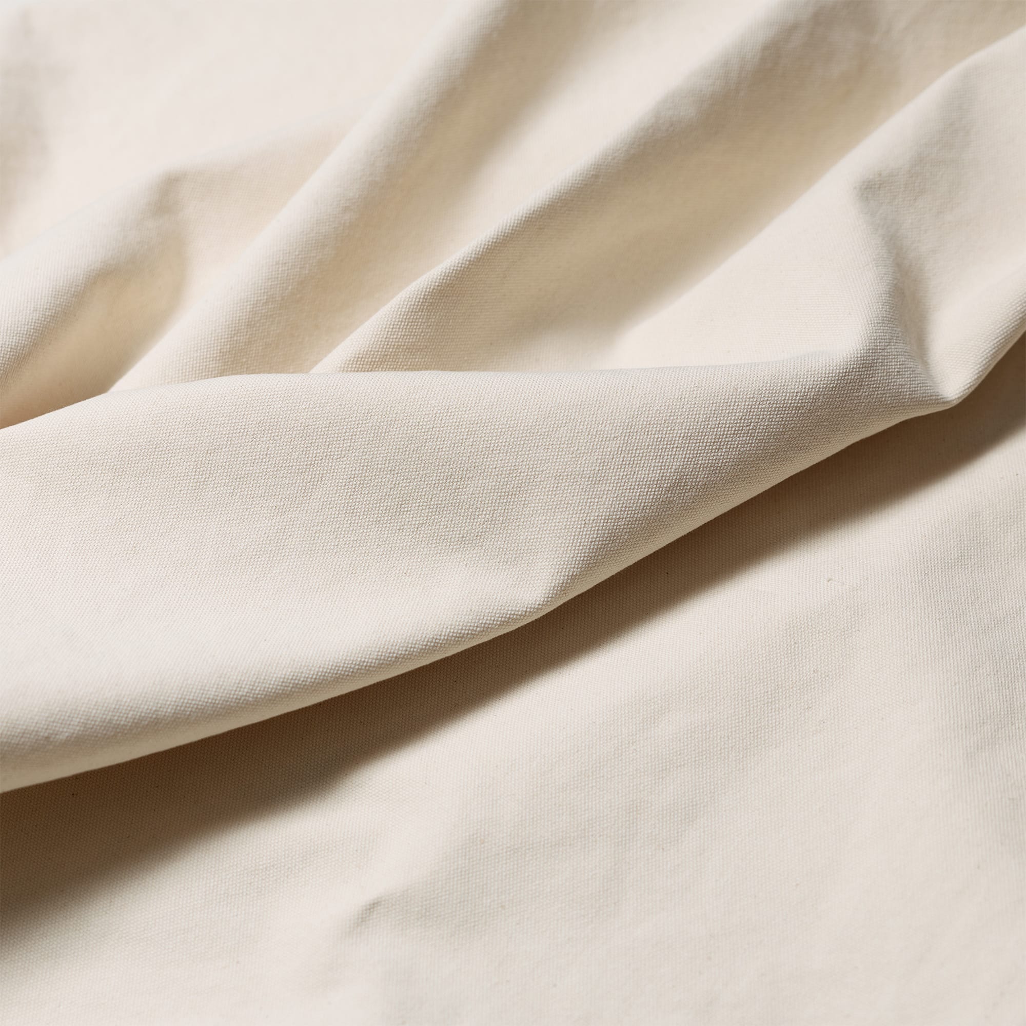 帆布カーテン ハトメ スタイル アイボリー DW-CB008-02-G114 アイボリーはいわゆる生成りで、漂白も染色もしていないそのままの色