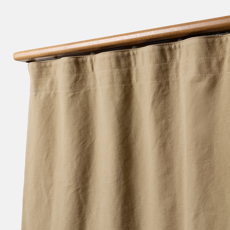 帆布カーテン フラット スタイル ベージュ