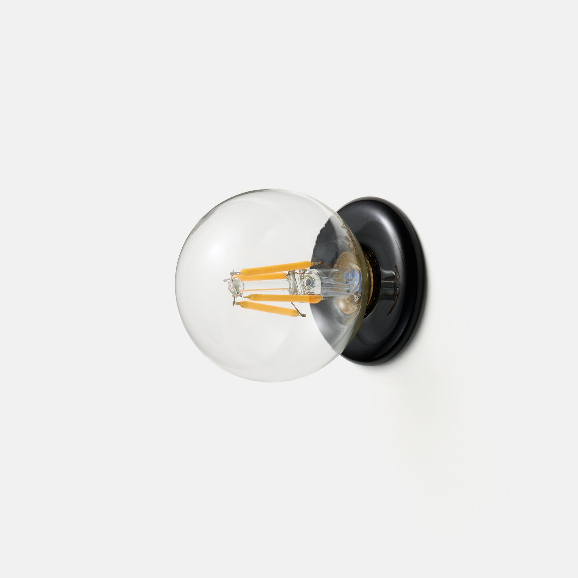 モーガルレセップ E17 ブラック LT-BR020-02-G141 ビンテージLED電球 LEDボール50(E17)35W相当との組み合わせ