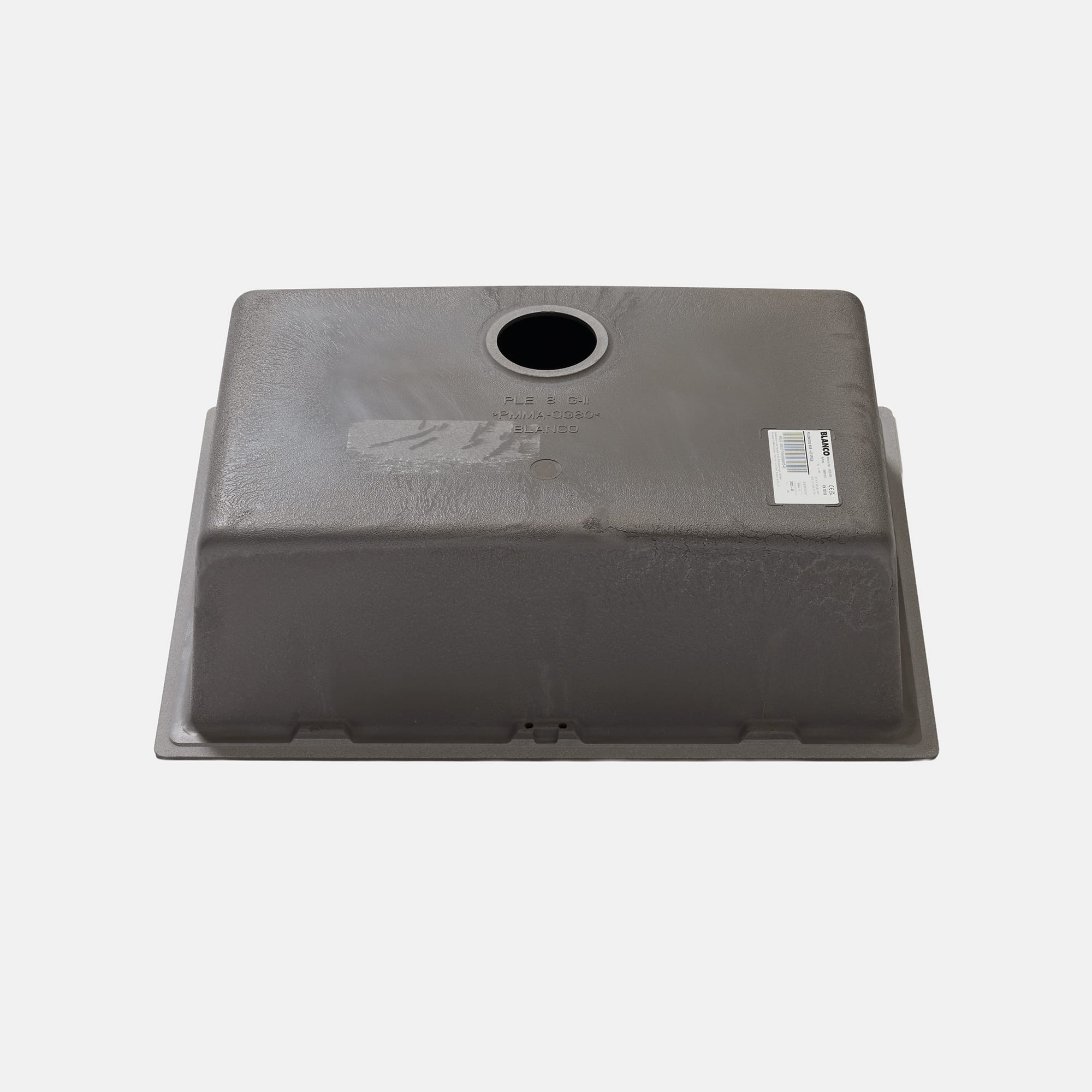 クォーツシンク シングル グレー KB-KC031-10-G173 シングル グレー 裏面