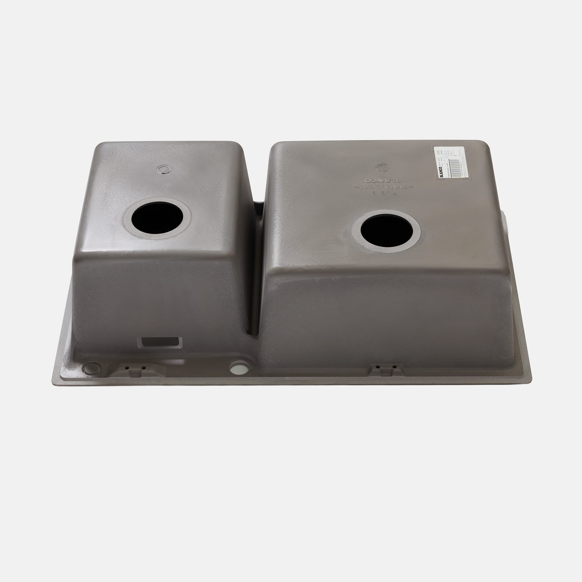 クォーツシンク ダブル グレー KB-KC031-11-G173 シンクの裏面