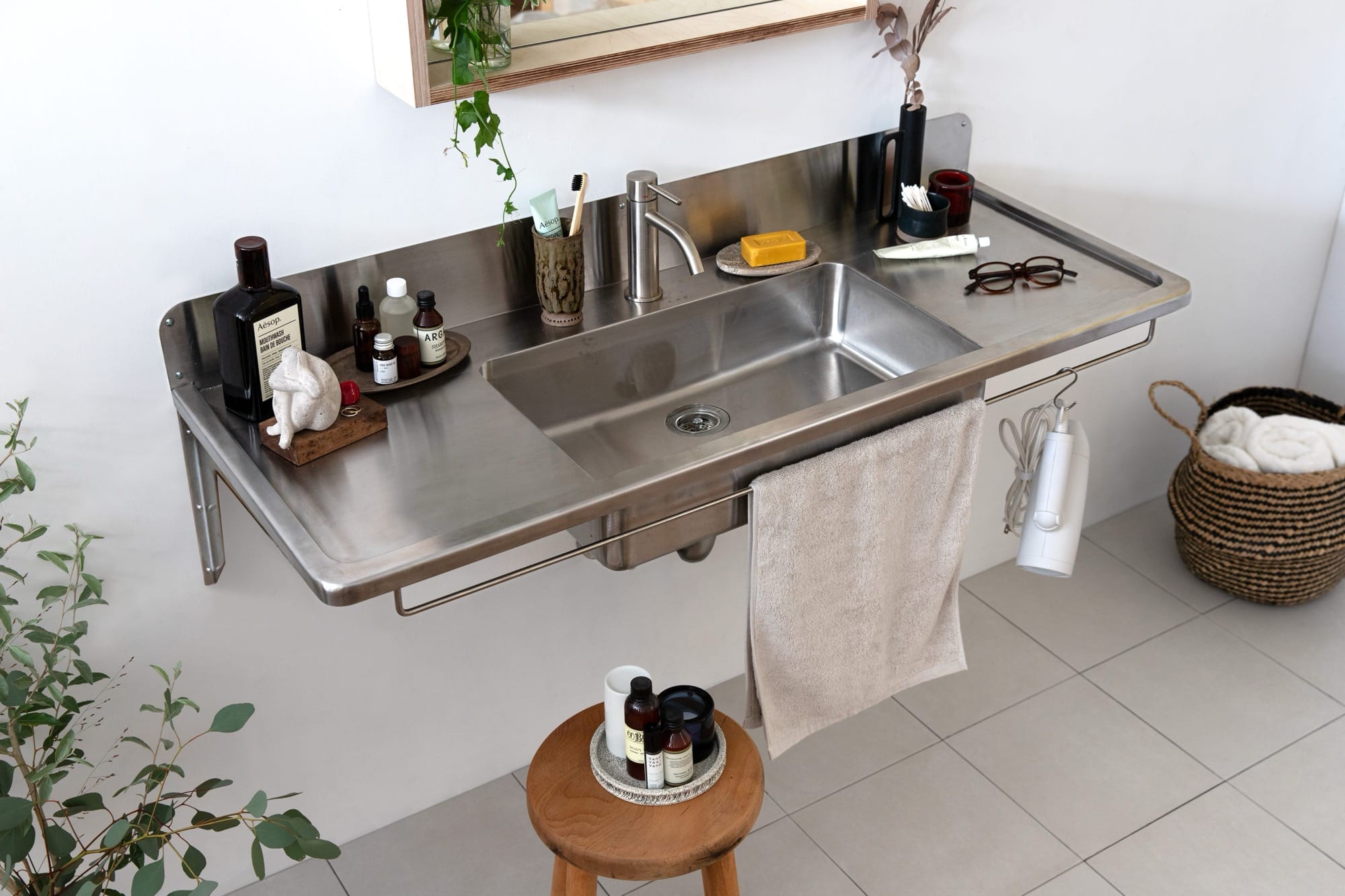 スクールシンク 台付け水栓用 両デッキタイプ KB-PR015-06a-G239