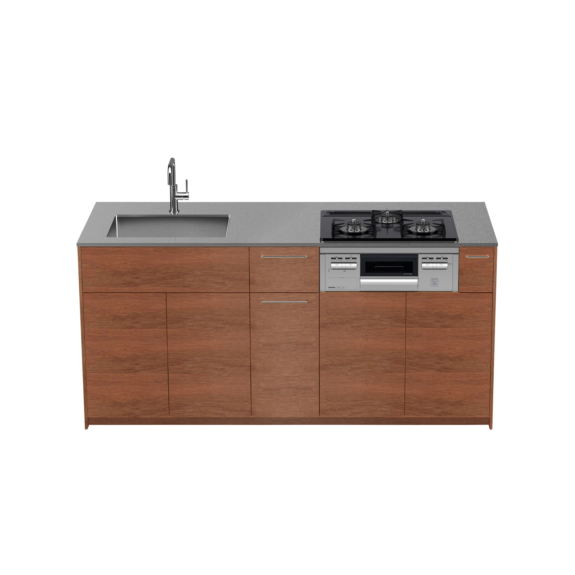 木製システムキッチン ラワン 対面型 W1800 2100 Kb Kc022 05 G1 キッチン本体 キッチン Store 買う リノベーション リフォーム オンラインストアのtoolbox