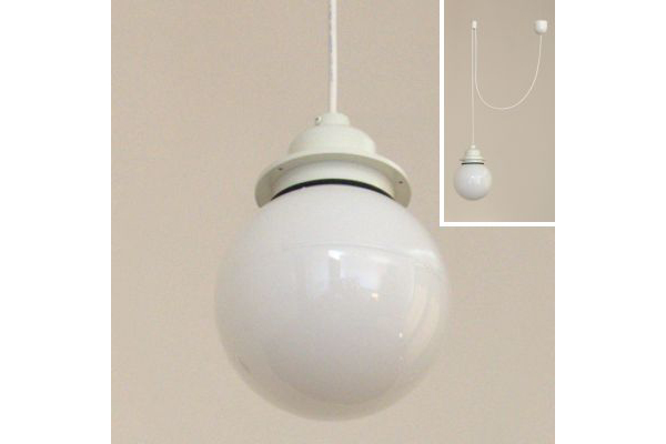 ガラスボール照明 乳白×ホワイト LT-PD002-04-G141